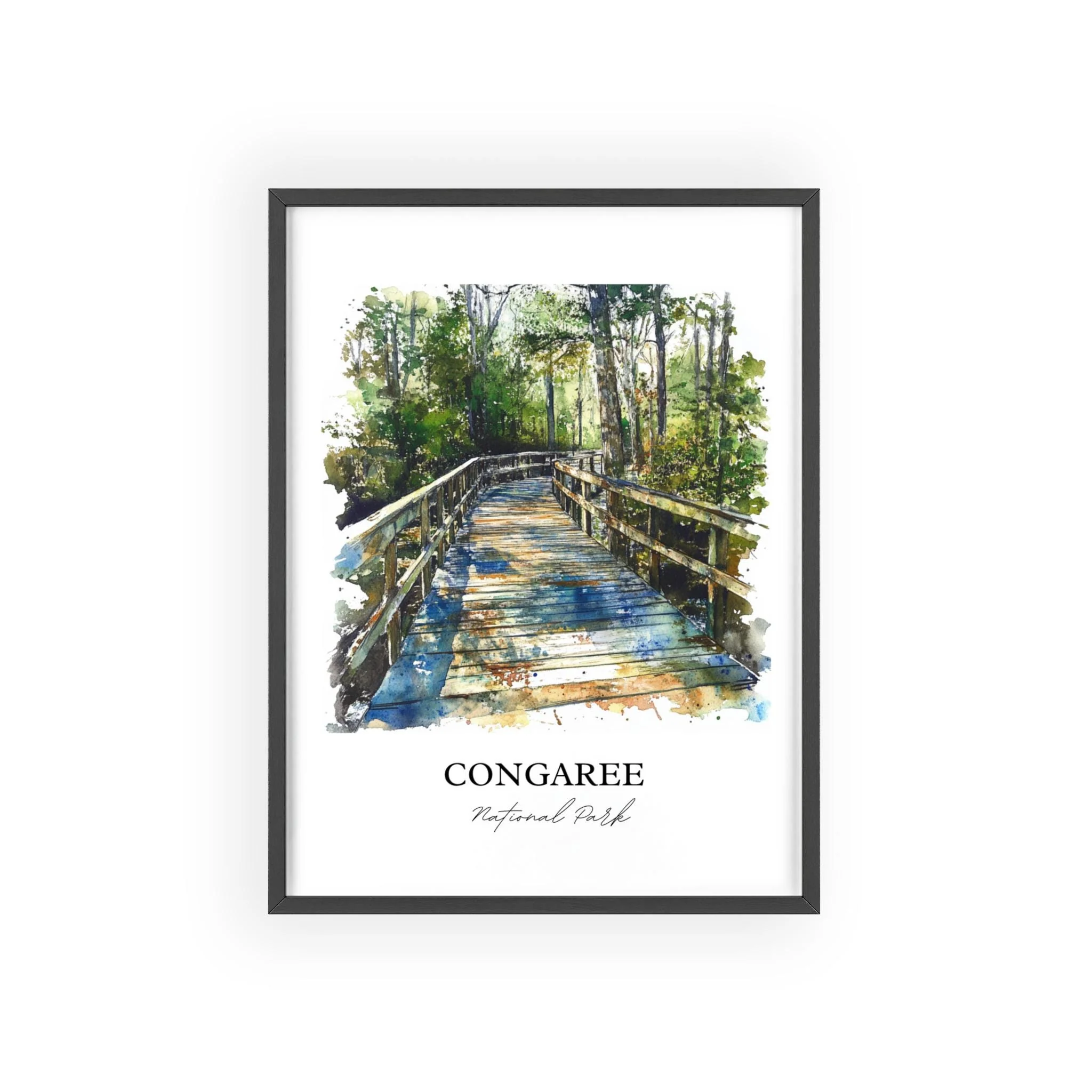 Congaree National Park, USA – Watercolor Art Print - Image 7