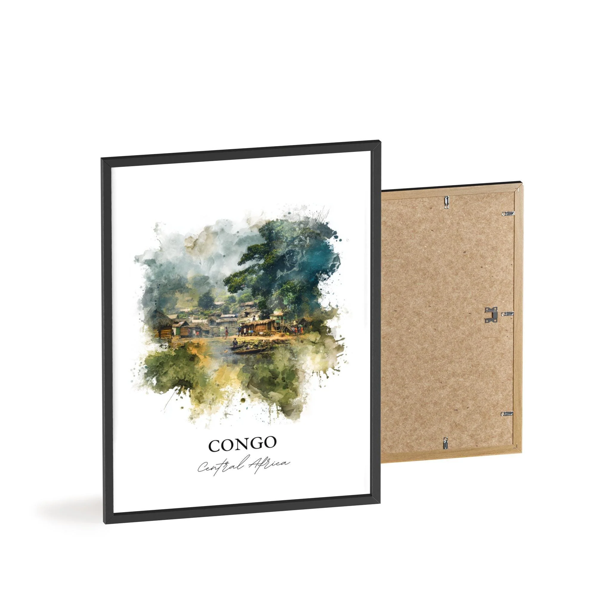 Congo, Africa – Watercolor Art Print - Image 8