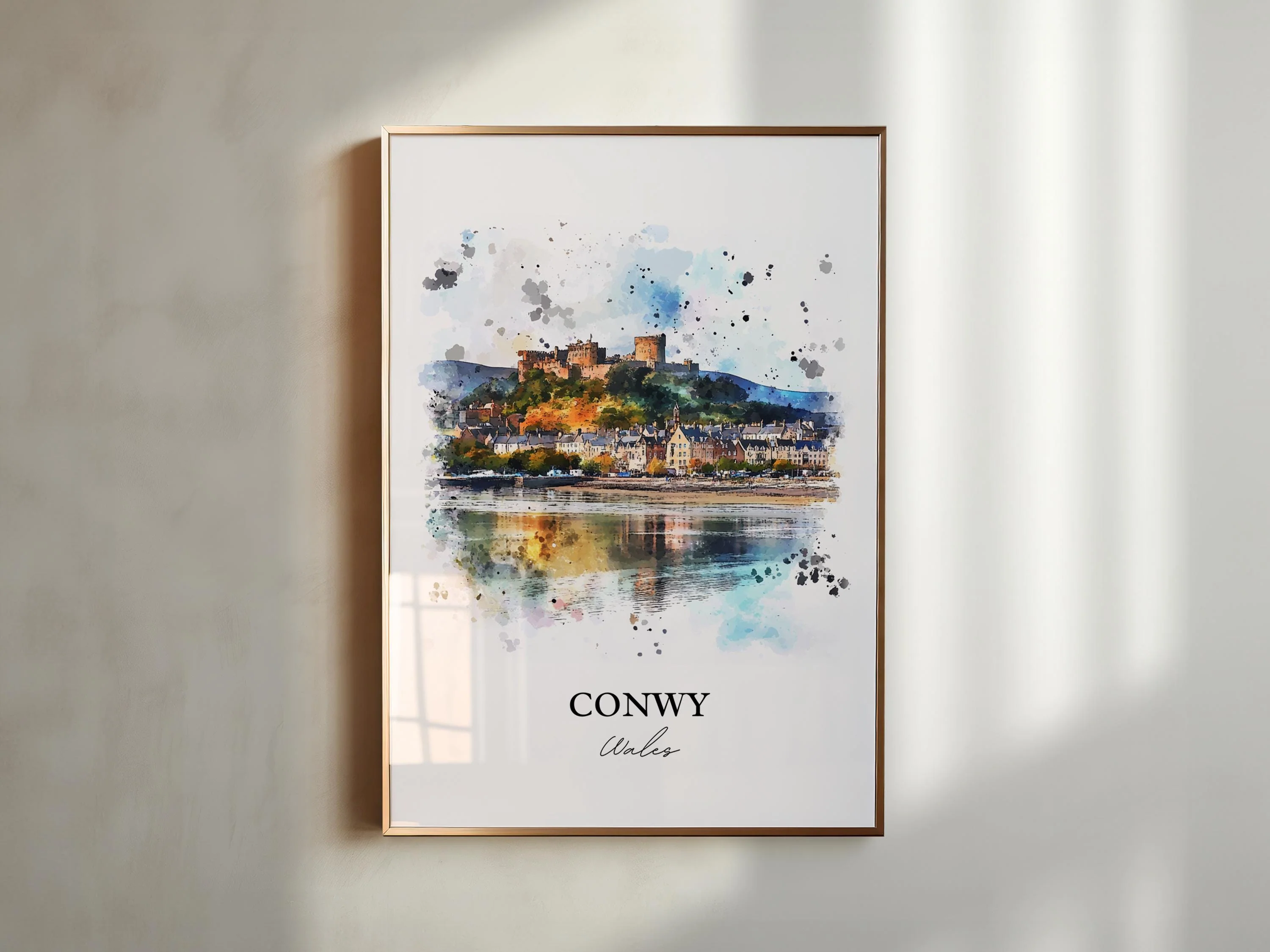 Conwy, Wales – Watercolor Art Print - Image 3