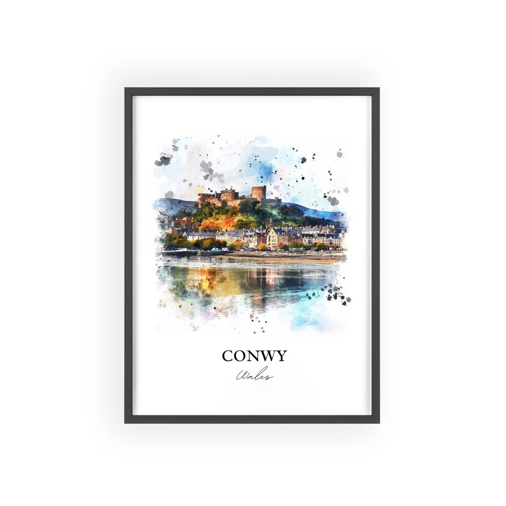 Conwy, Wales – Watercolor Art Print - Image 7