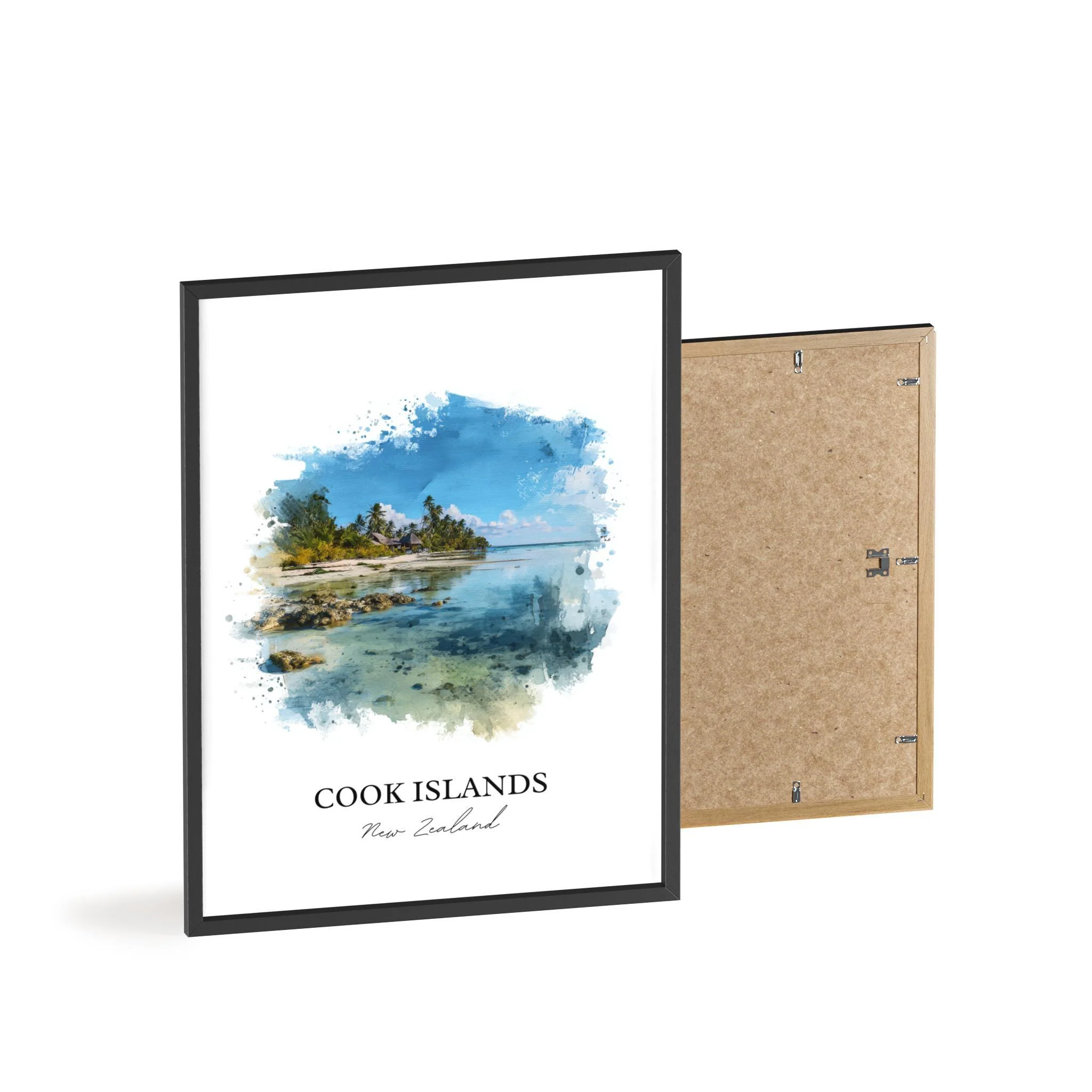 Cook Islands, New Zealand – Watercolor Art Print - Image 8
