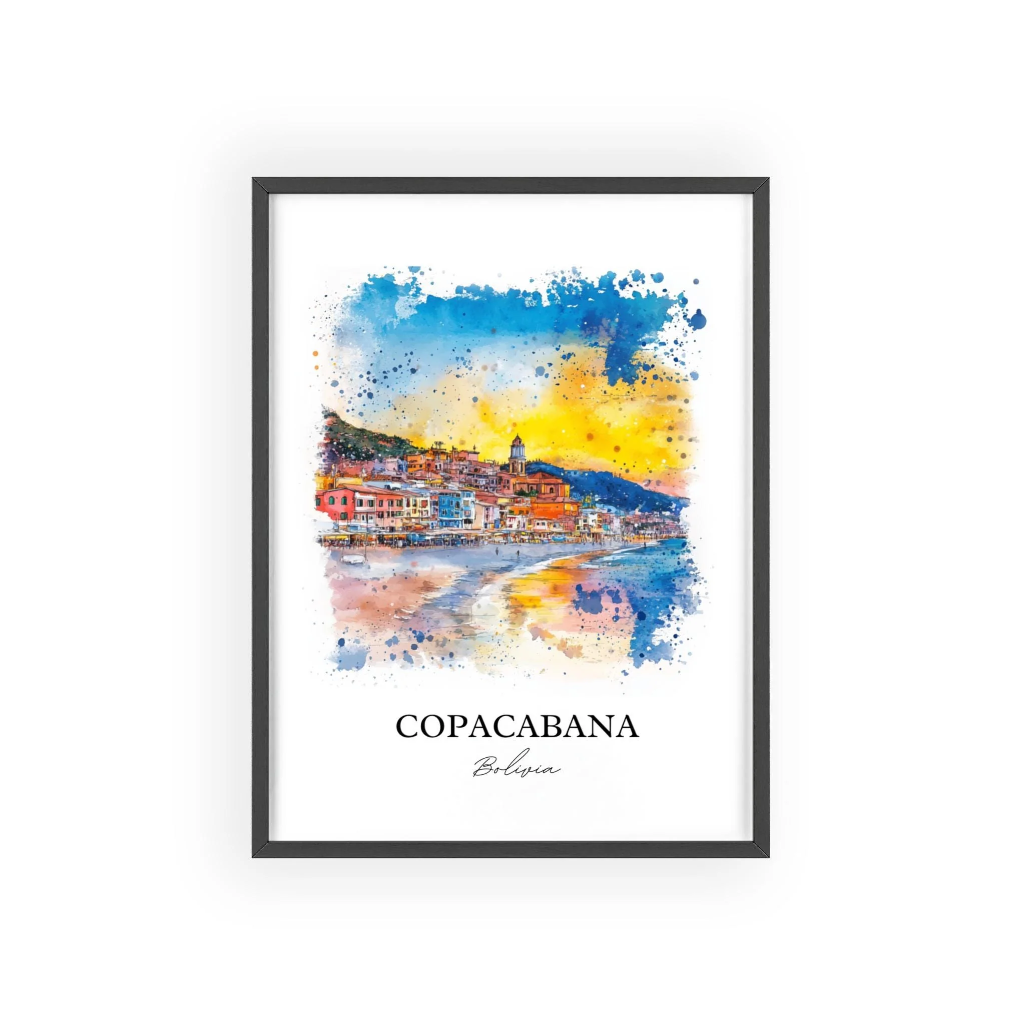 Copacabana, Bolivia – Watercolor Art Print of Lake Titicaca - Image 7
