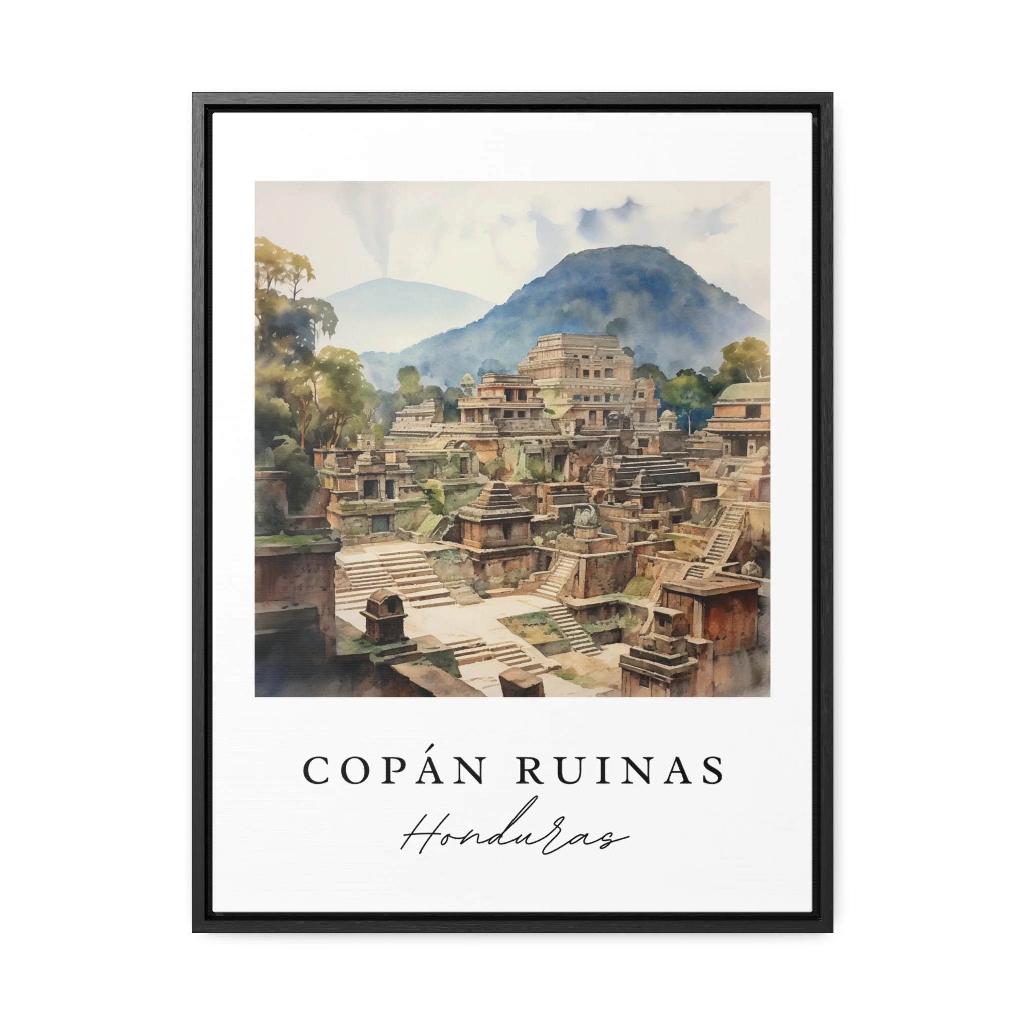 Copan Ruinas, Honduras – Watercolor Art Print - Image 6