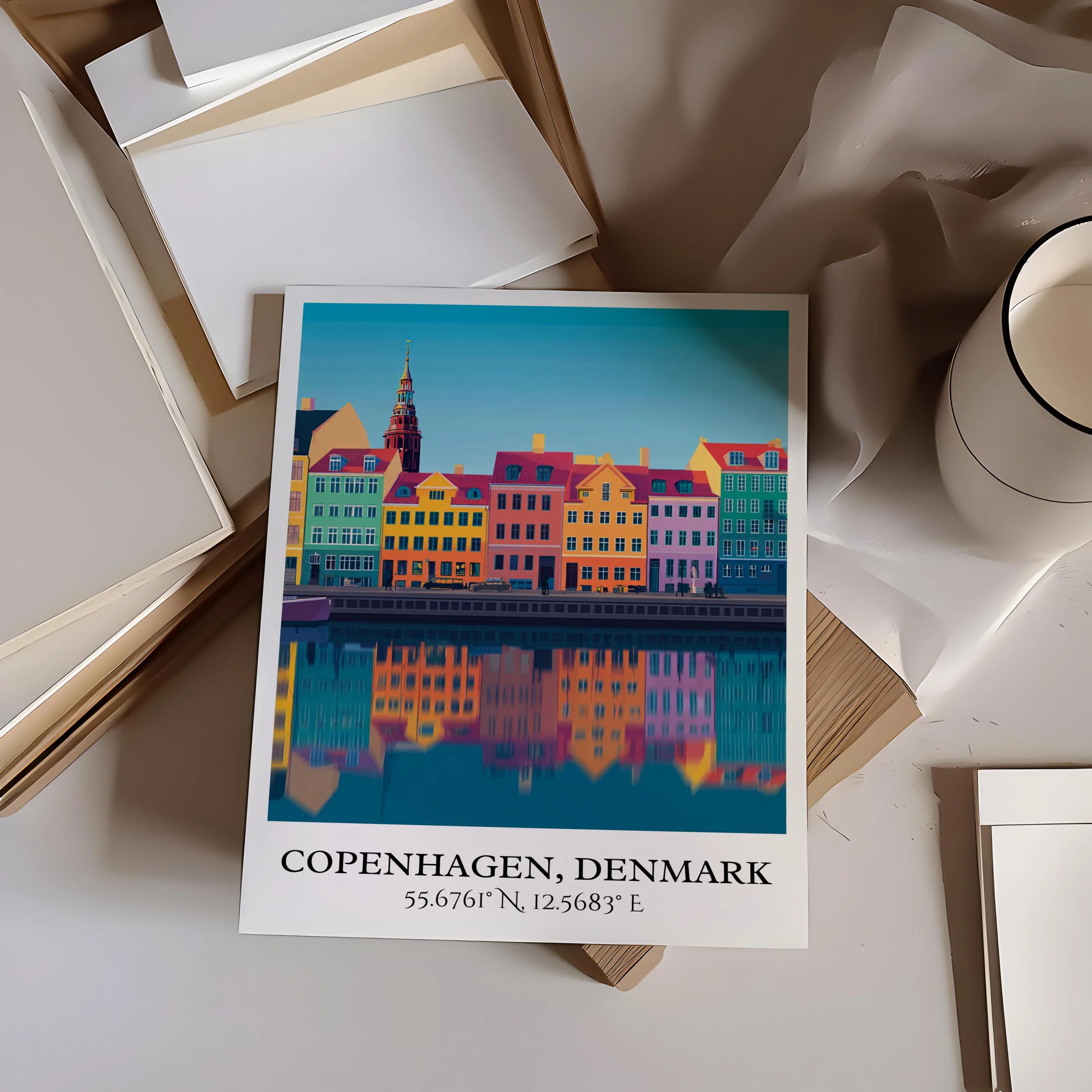 Copenhagen, Denmark – Watercolor Art Print - Image 3