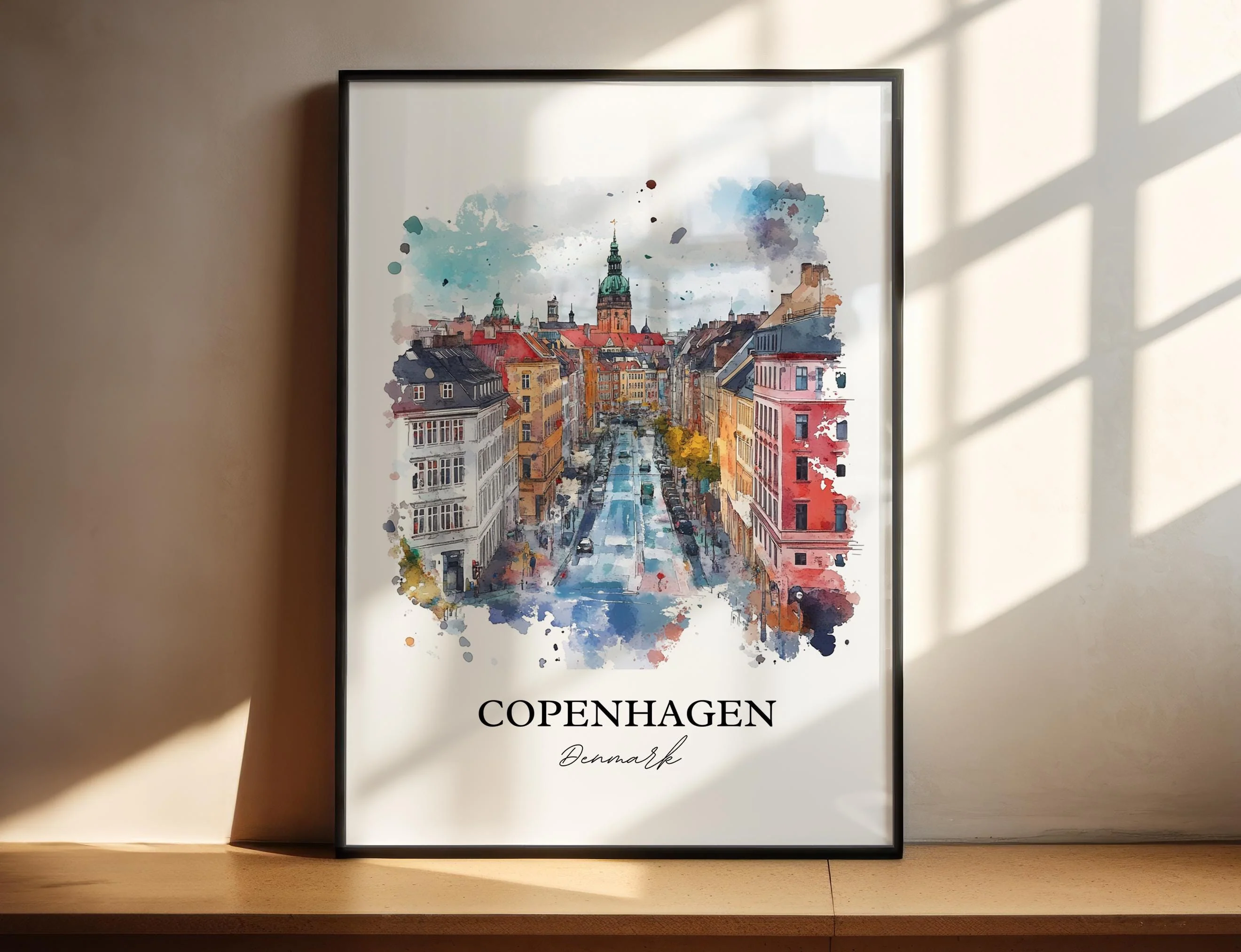 Copenhagen, Denmark – Watercolor Art Print