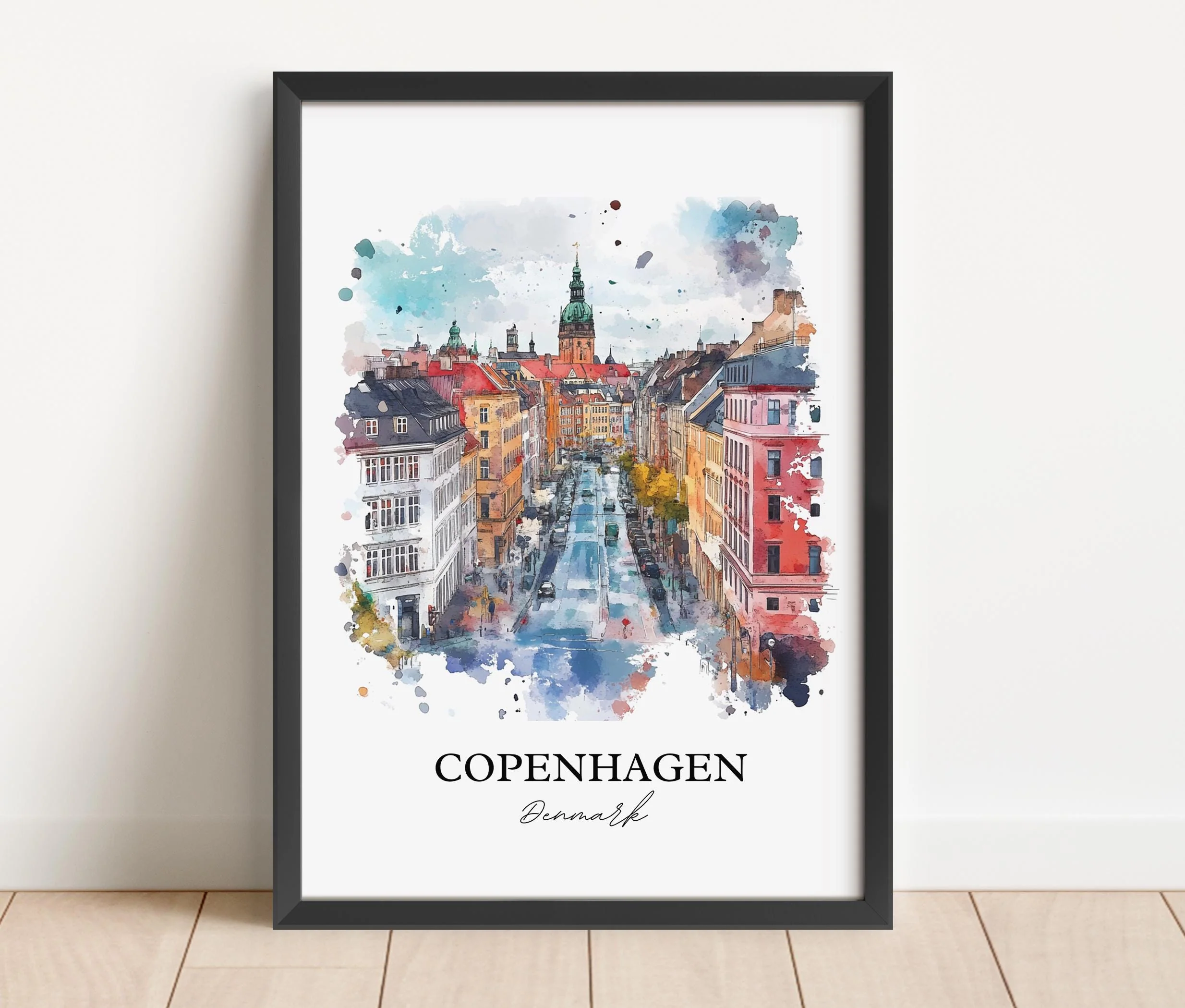 Copenhagen, Denmark – Watercolor Art Print - Image 5