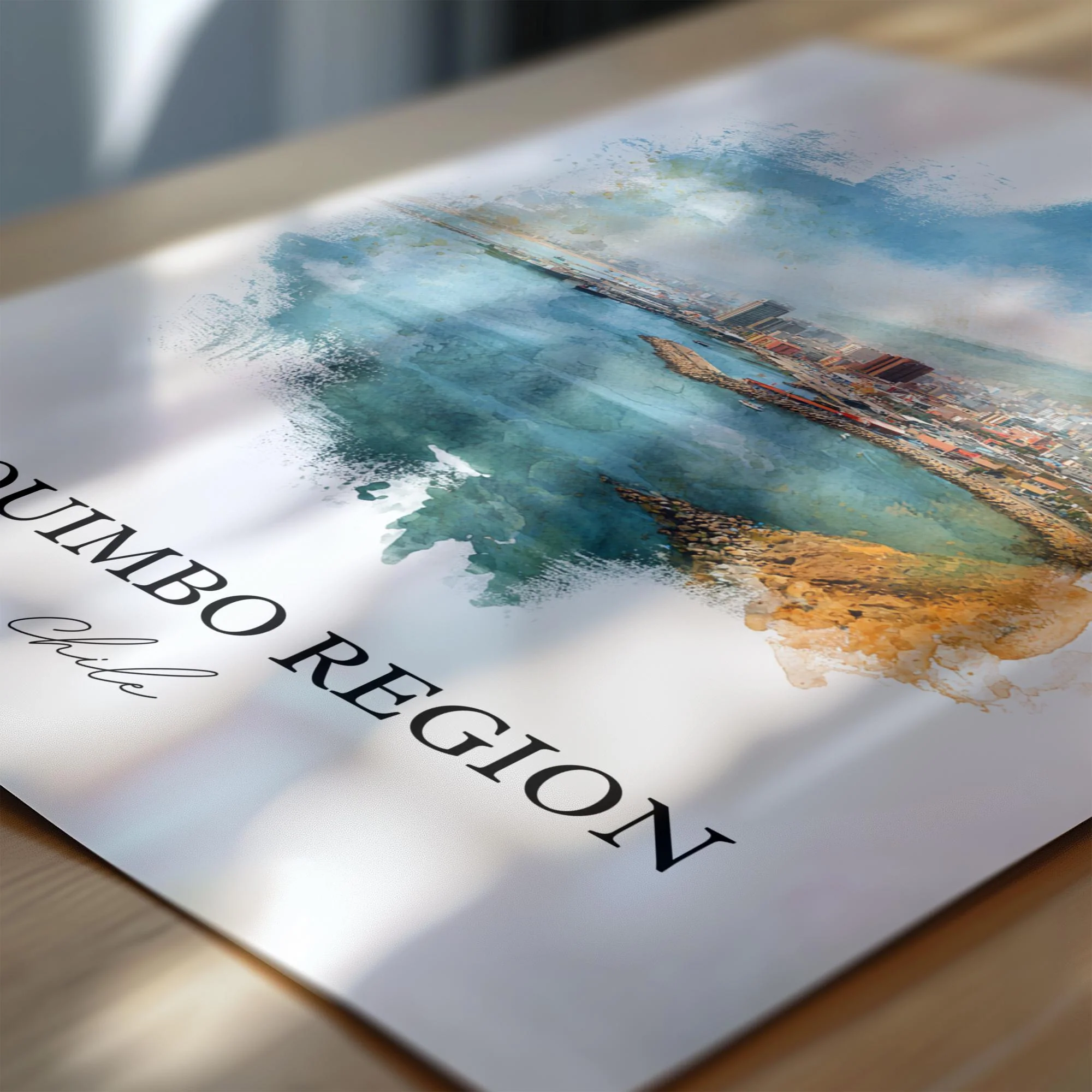 Coquimbo, Chile – Watercolor Art Print - Image 2