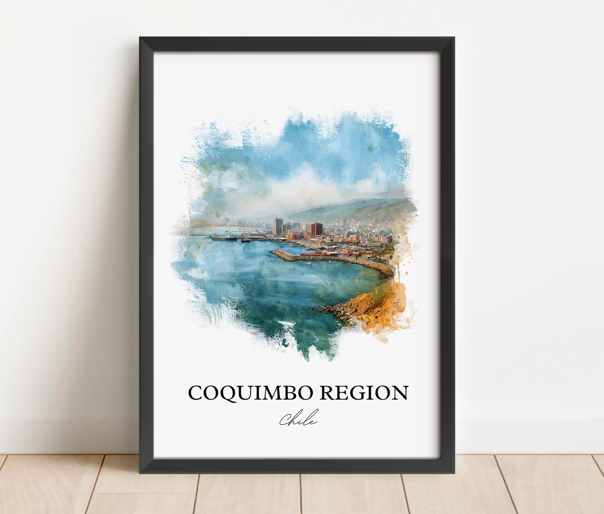 Coquimbo, Chile – Watercolor Art Print - Image 4
