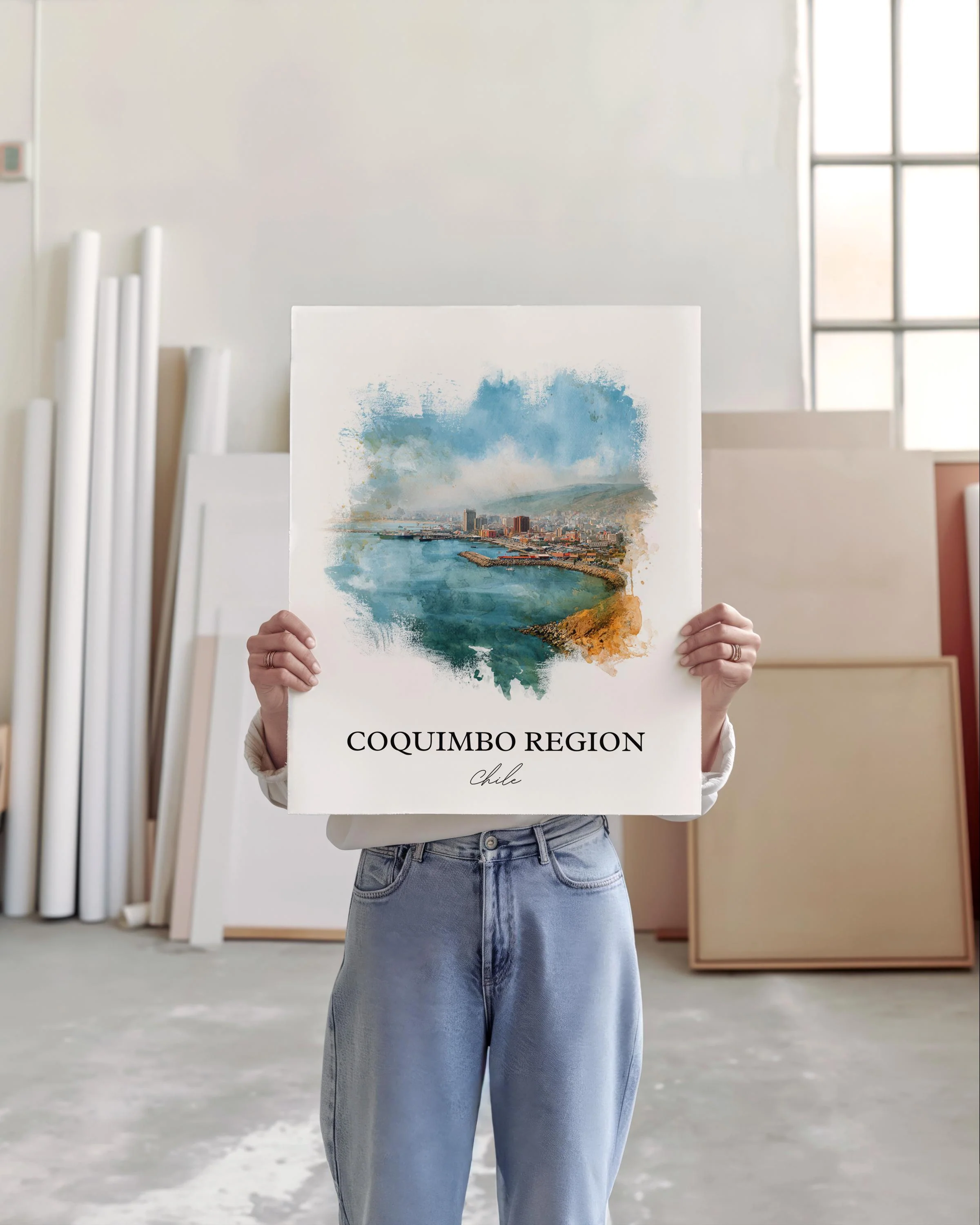 Coquimbo, Chile – Watercolor Art Print - Image 5