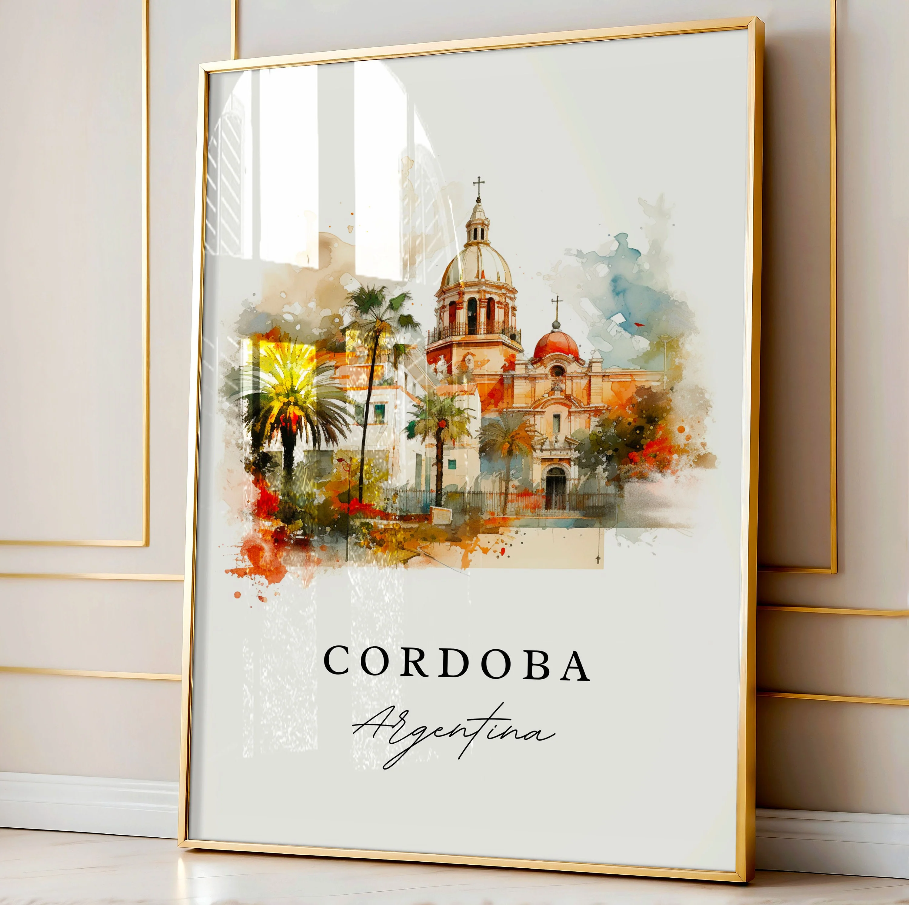 Cordoba, Argentina – Watercolor Art Print - Image 4