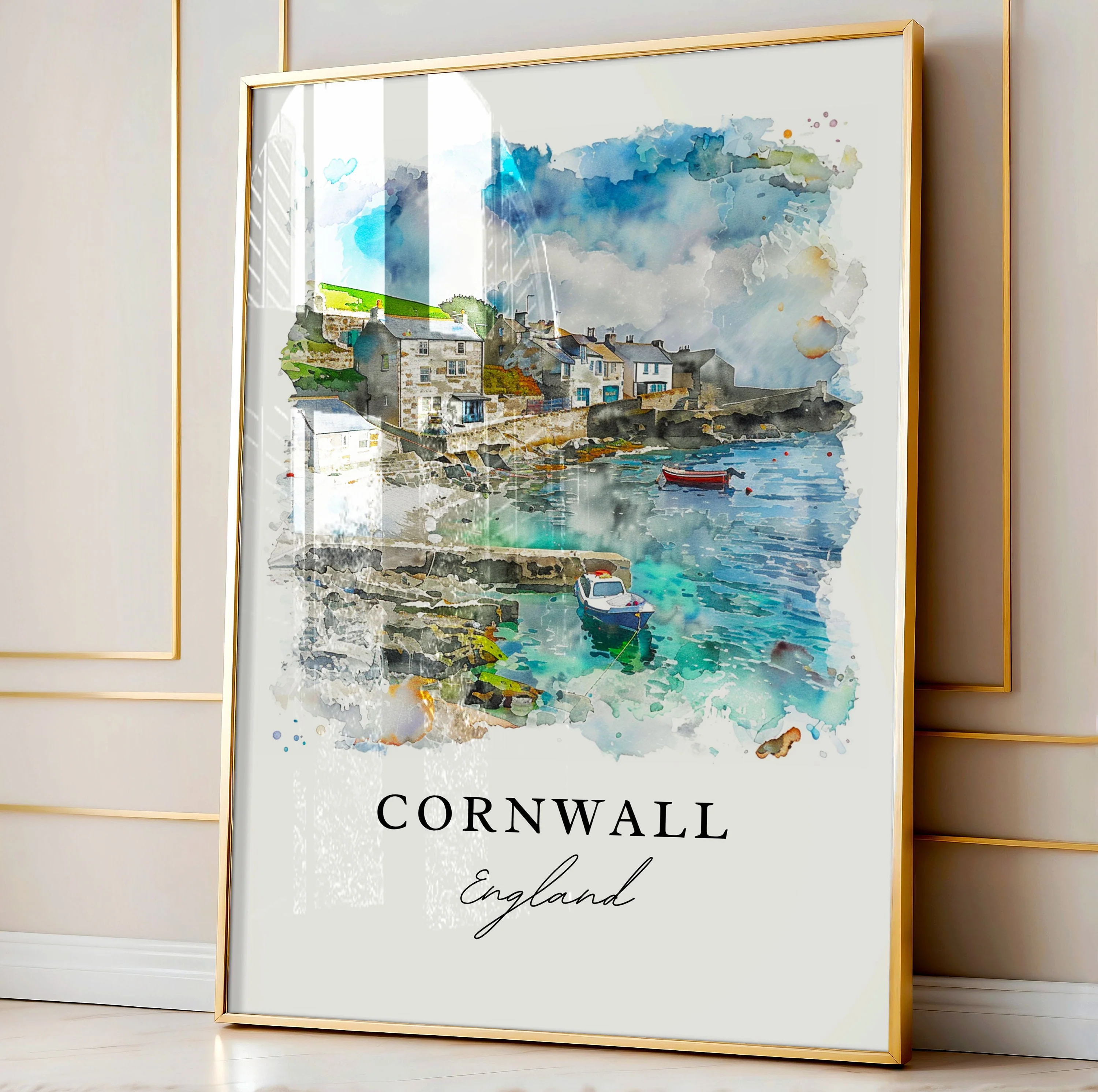 Cornwall, England – Watercolor Art Print - Image 4