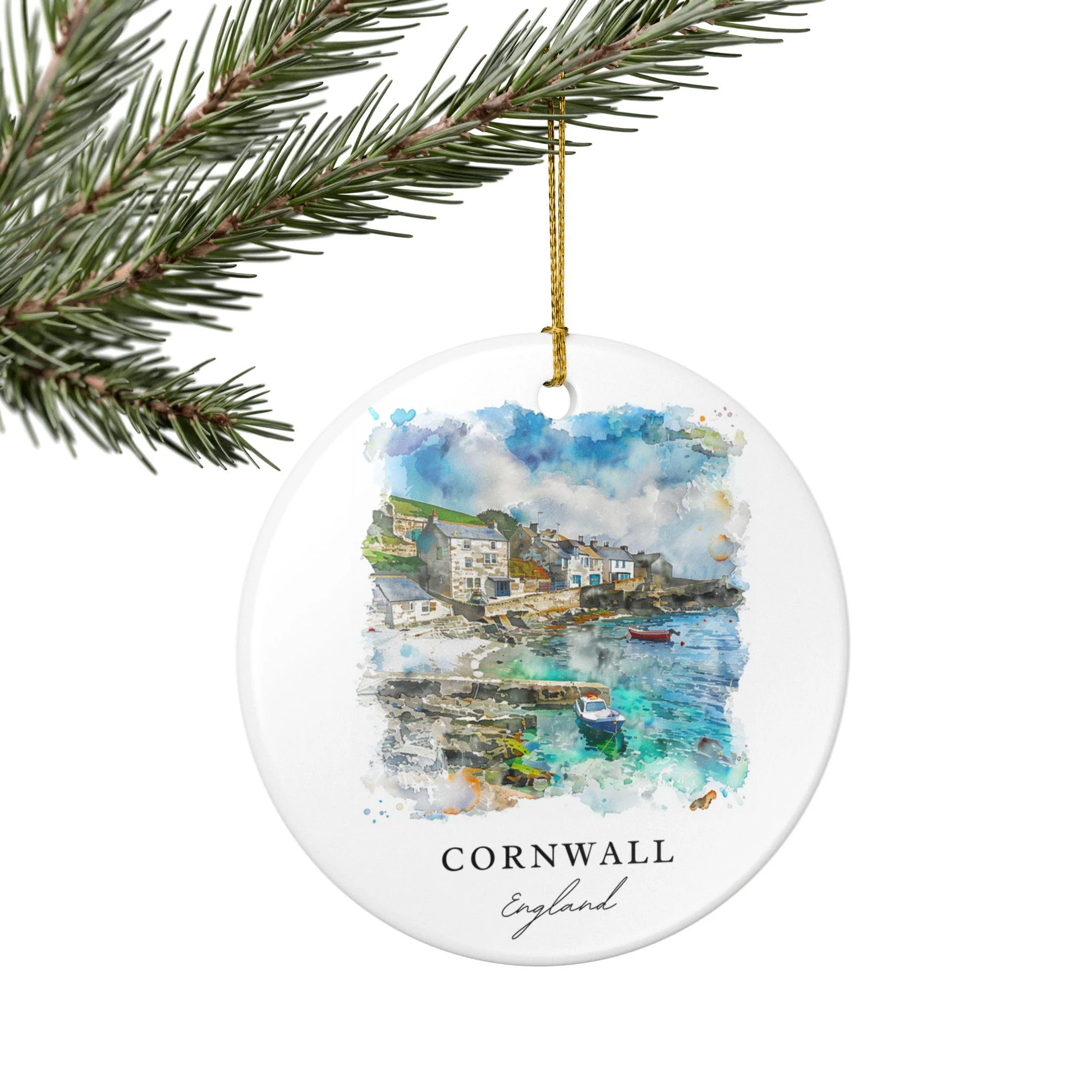 Cornwall England Ornament: Unique Cornwall Souvenir, Cornwall Xmas Decor, and Authentic Cornwall England Gift - Image 3