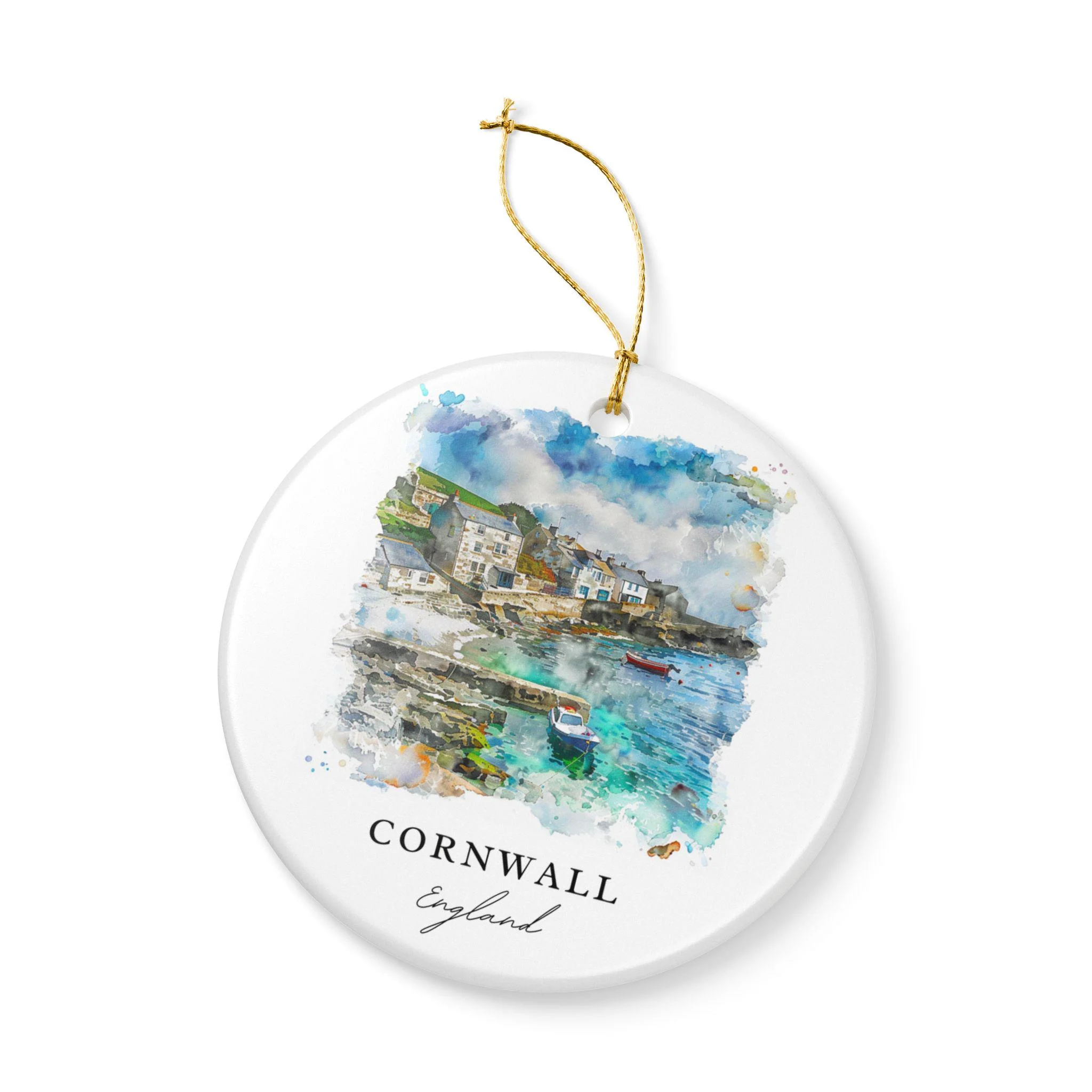 Cornwall England Ornament: Unique Cornwall Souvenir, Cornwall Xmas Decor, and Authentic Cornwall England Gift - Image 4