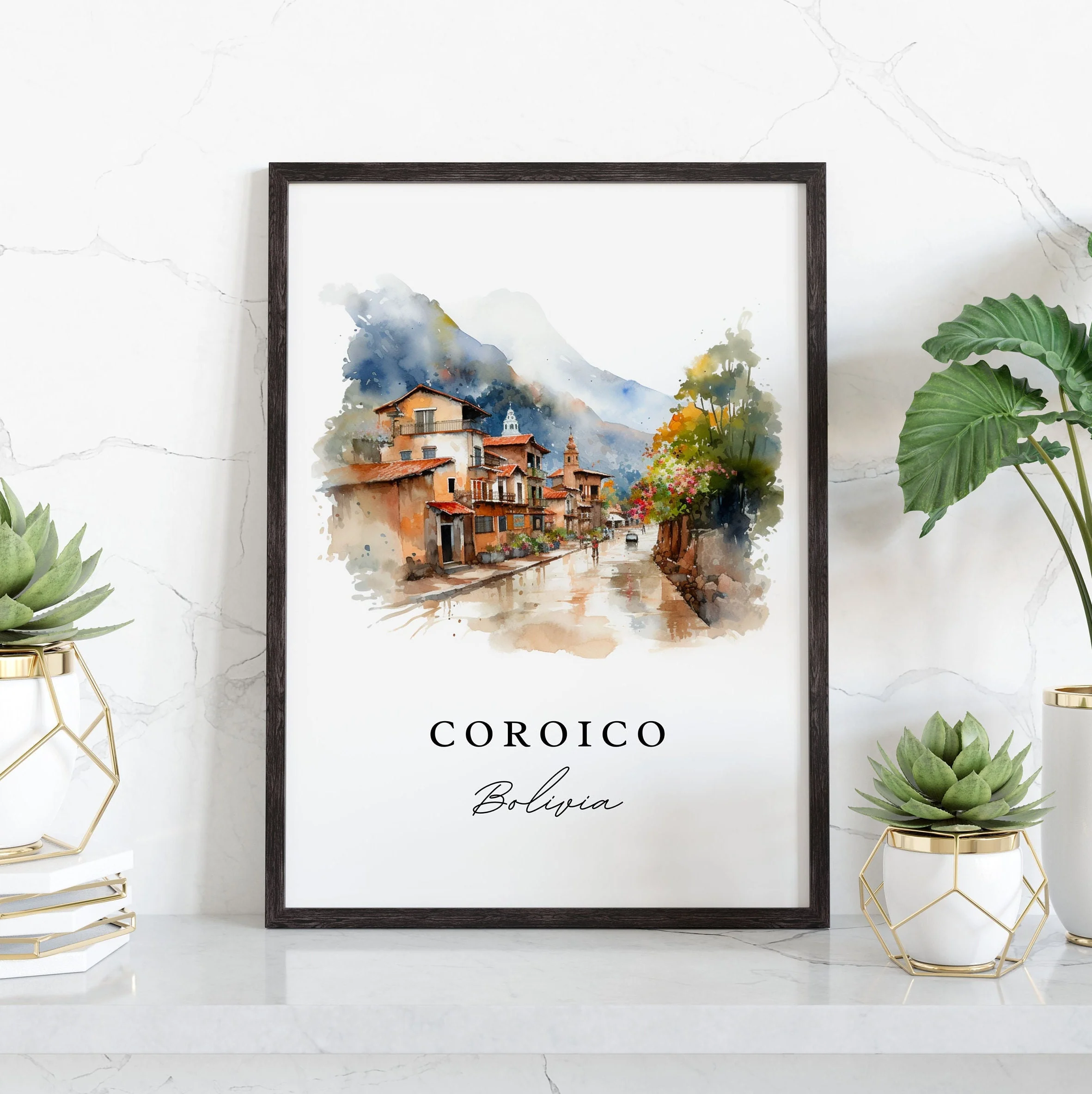 Coroico, Bolivia – Watercolor Art Print - Image 5