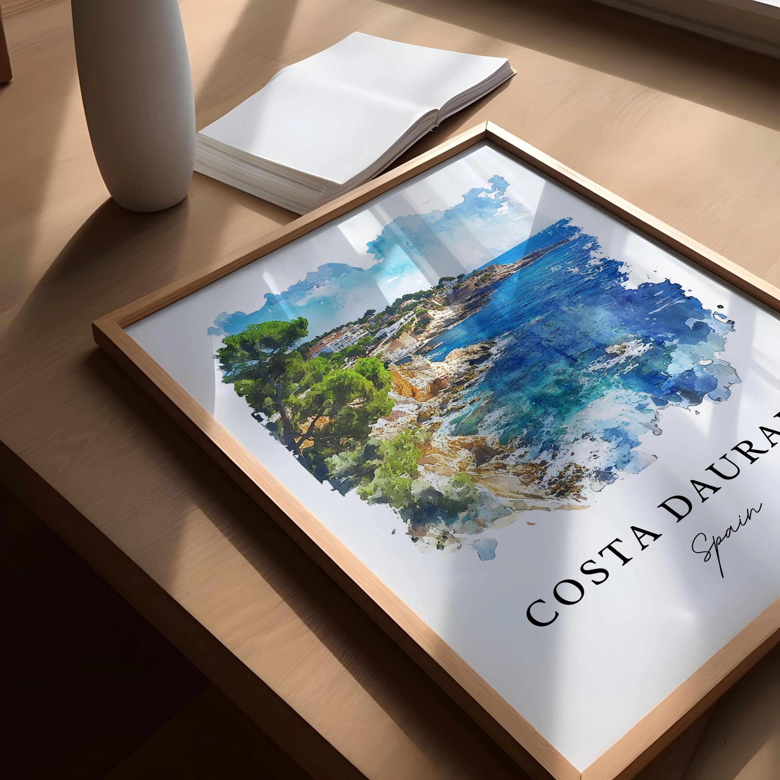 Costa Daurada, Spain – Watercolor Art Print - Image 3