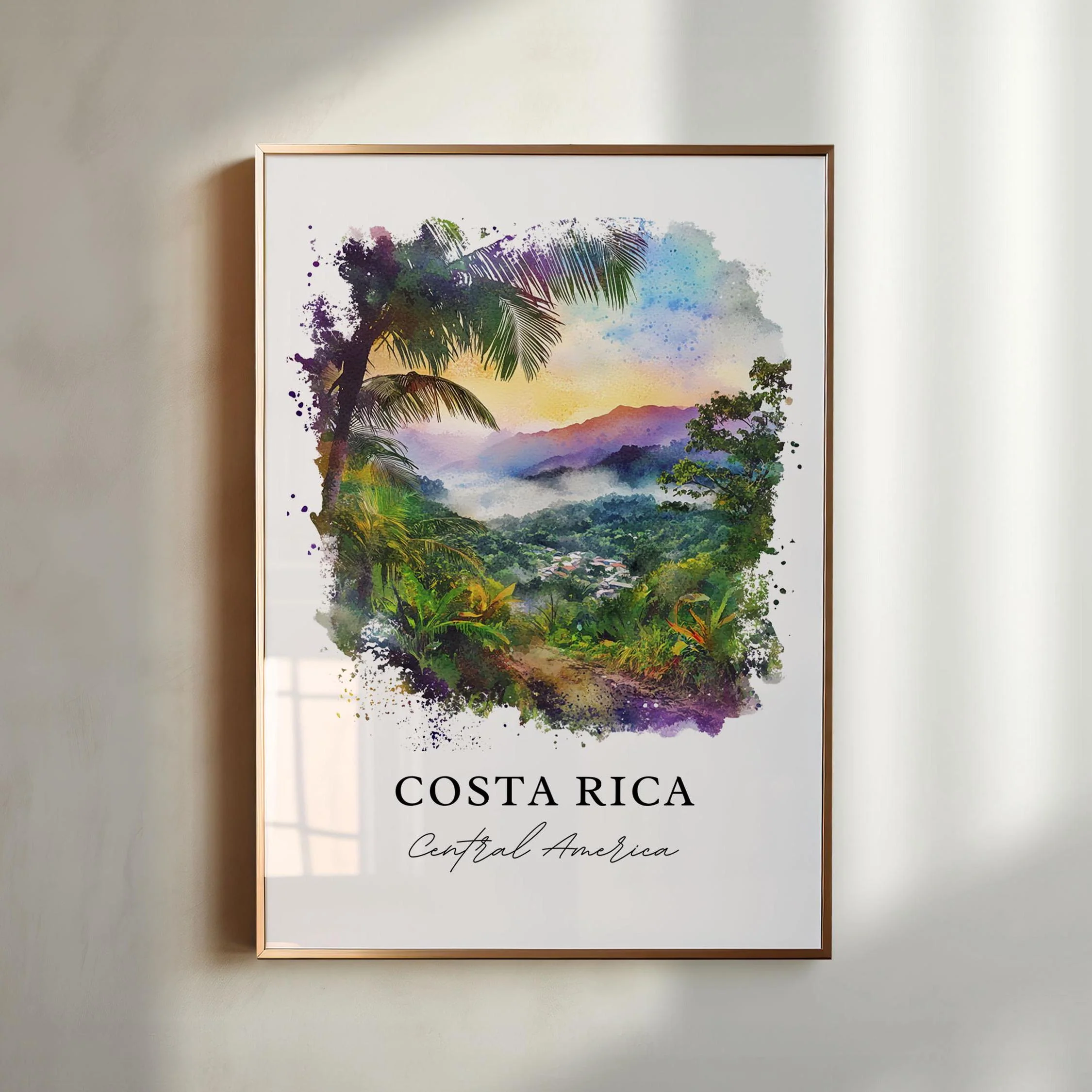Costa Rica, Central America – Watercolor Art Print