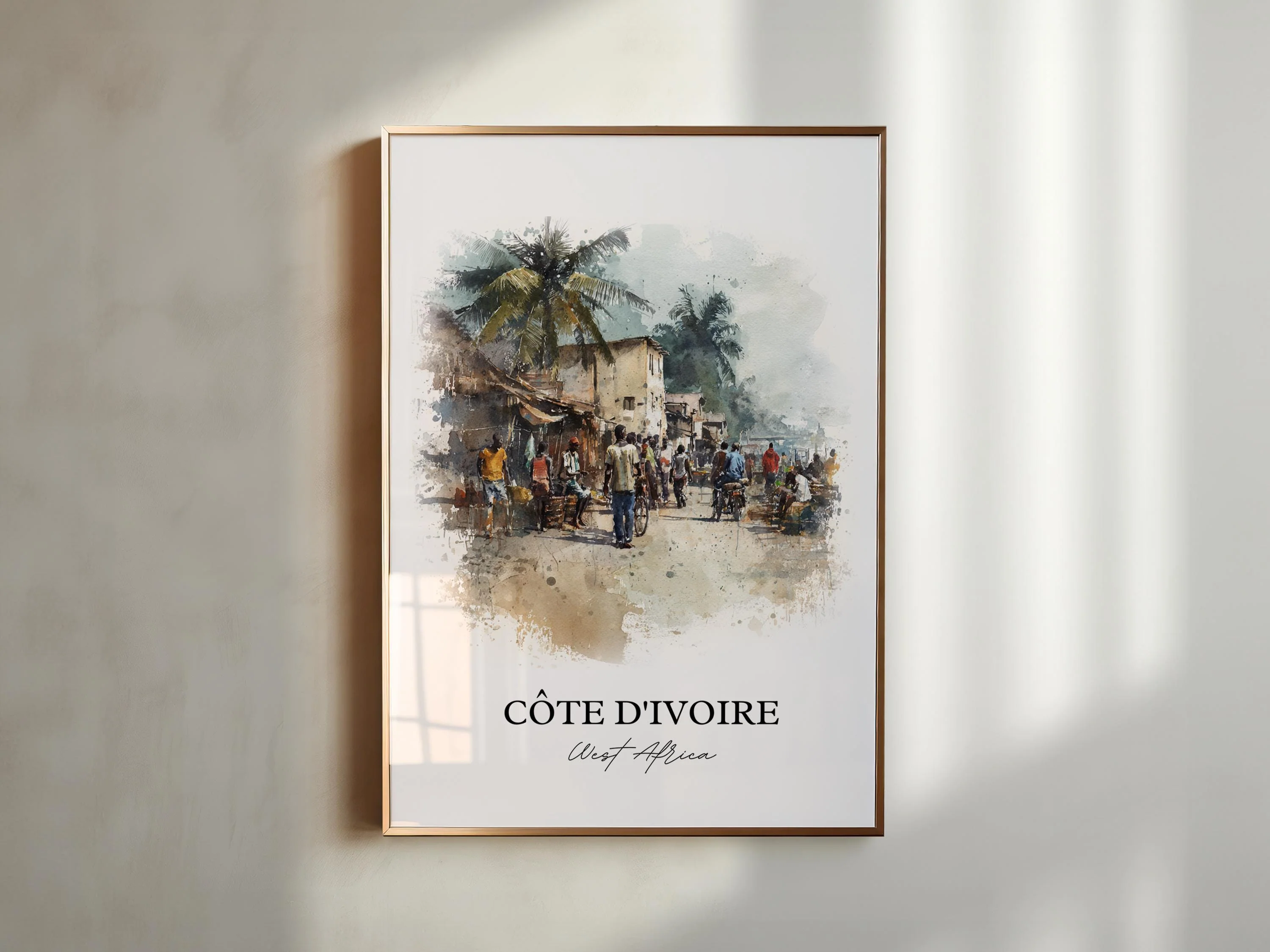 Côte d'Ivoire, Ivory Coast – Watercolor Art Print - Image 3