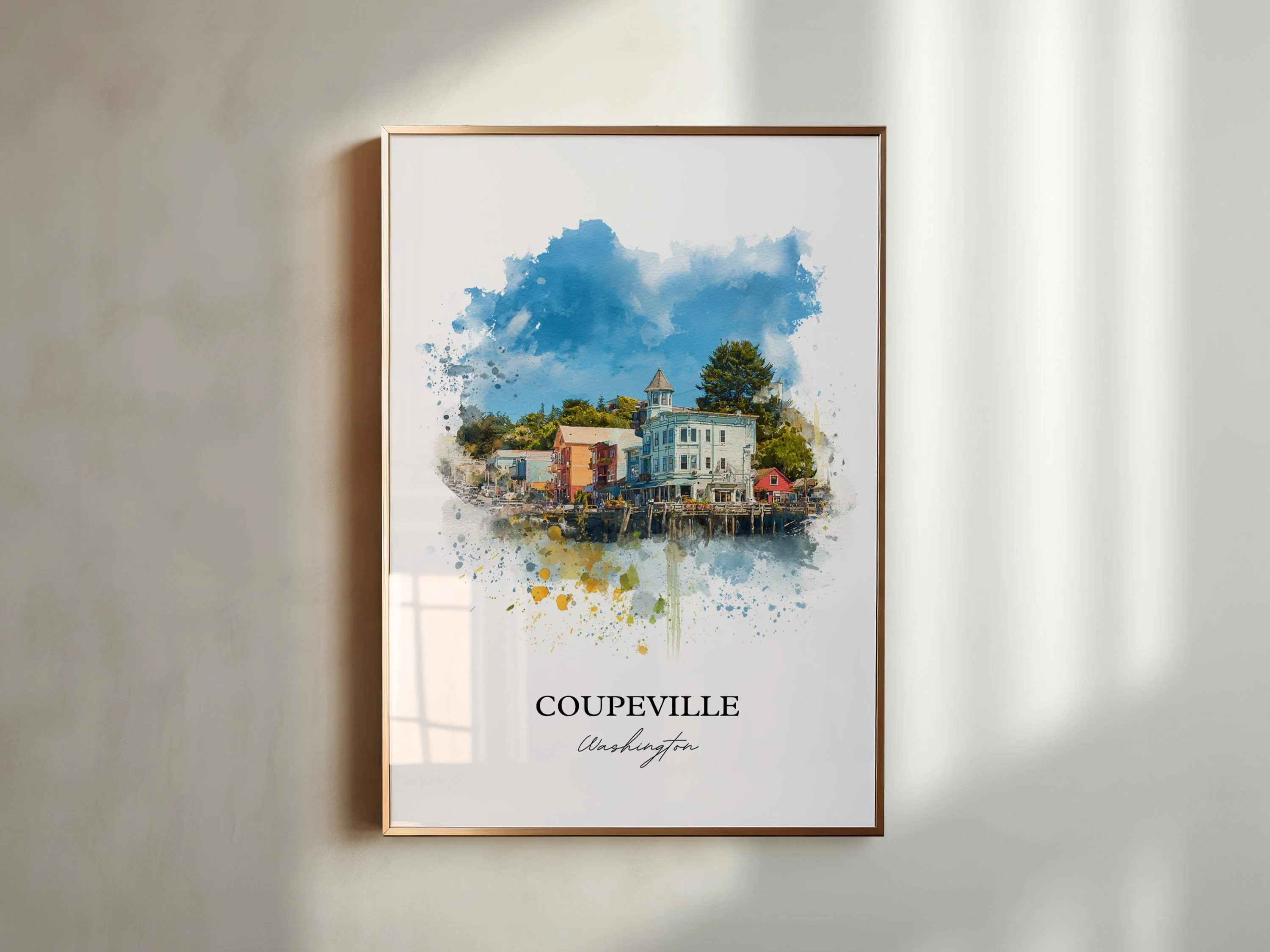 Coupeville, WA – Watercolor Art Print - Image 4