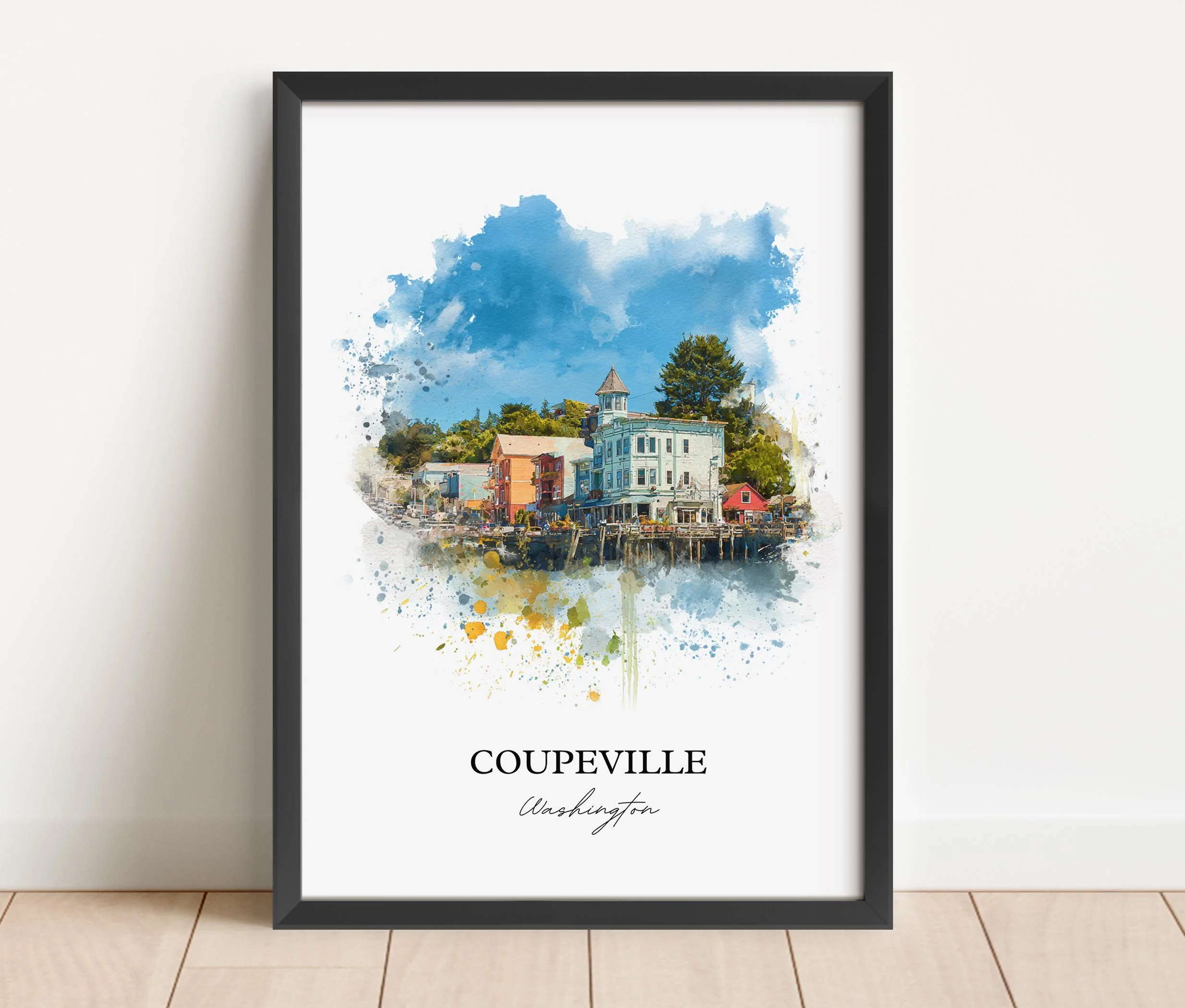 Coupeville, WA – Watercolor Art Print - Image 5