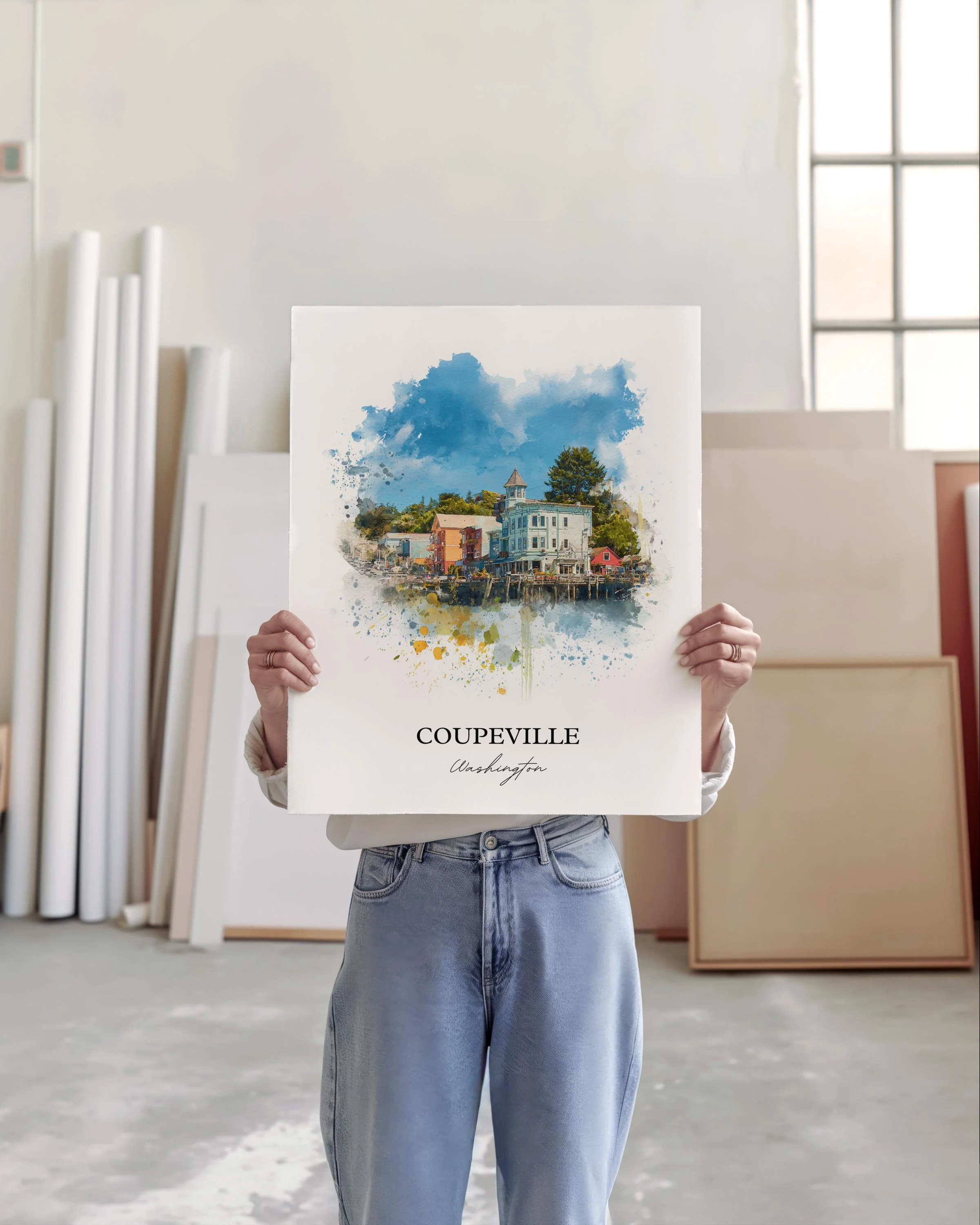 Coupeville, WA – Watercolor Art Print - Image 6