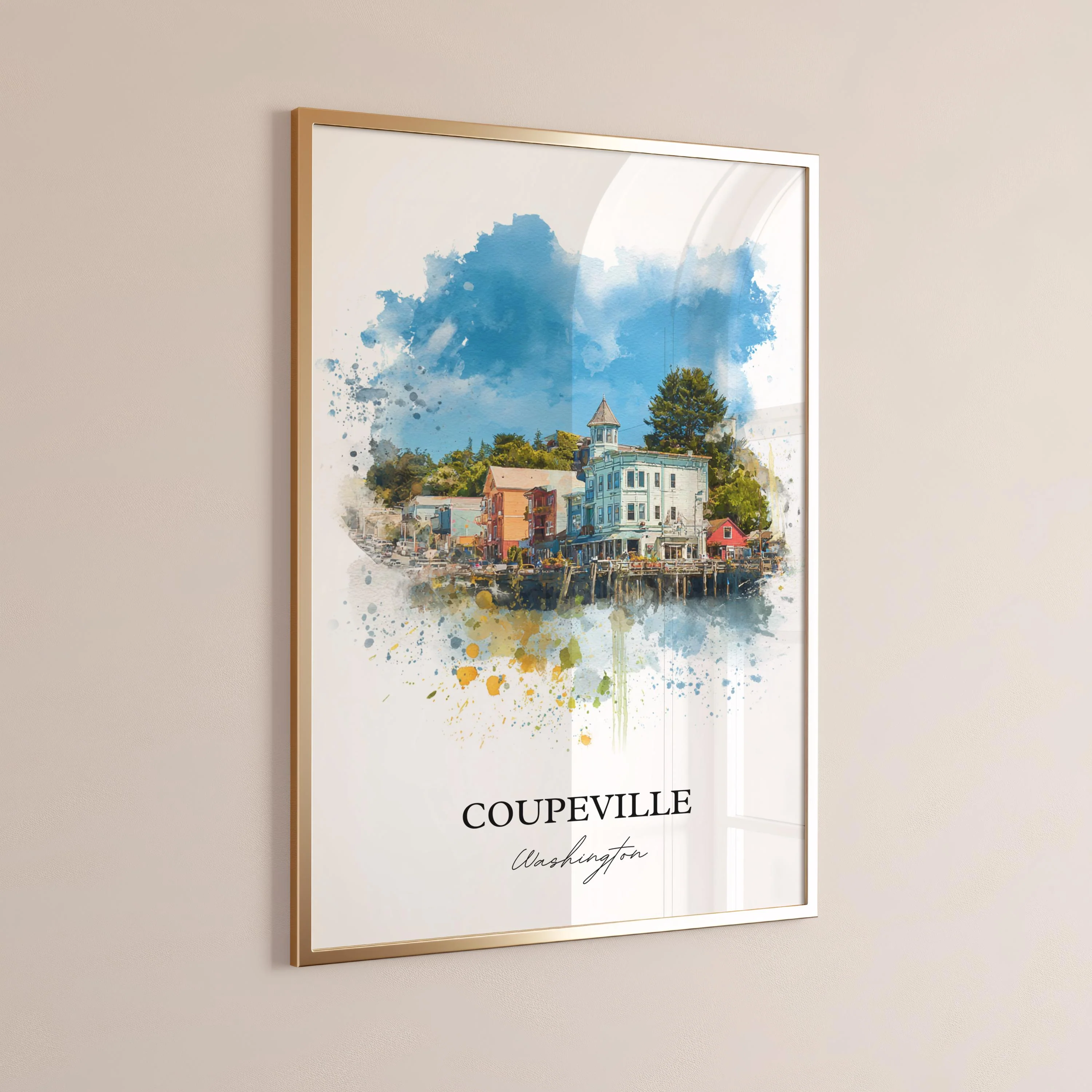 Coupeville, WA – Watercolor Art Print - Image 8