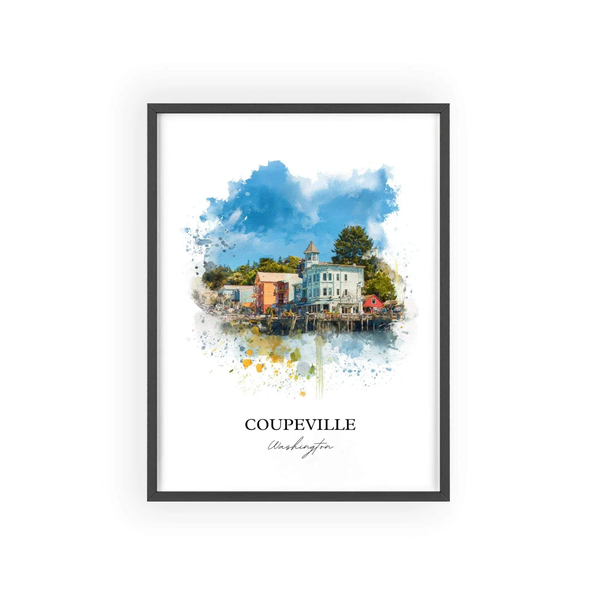 Coupeville, WA – Watercolor Art Print - Image 9