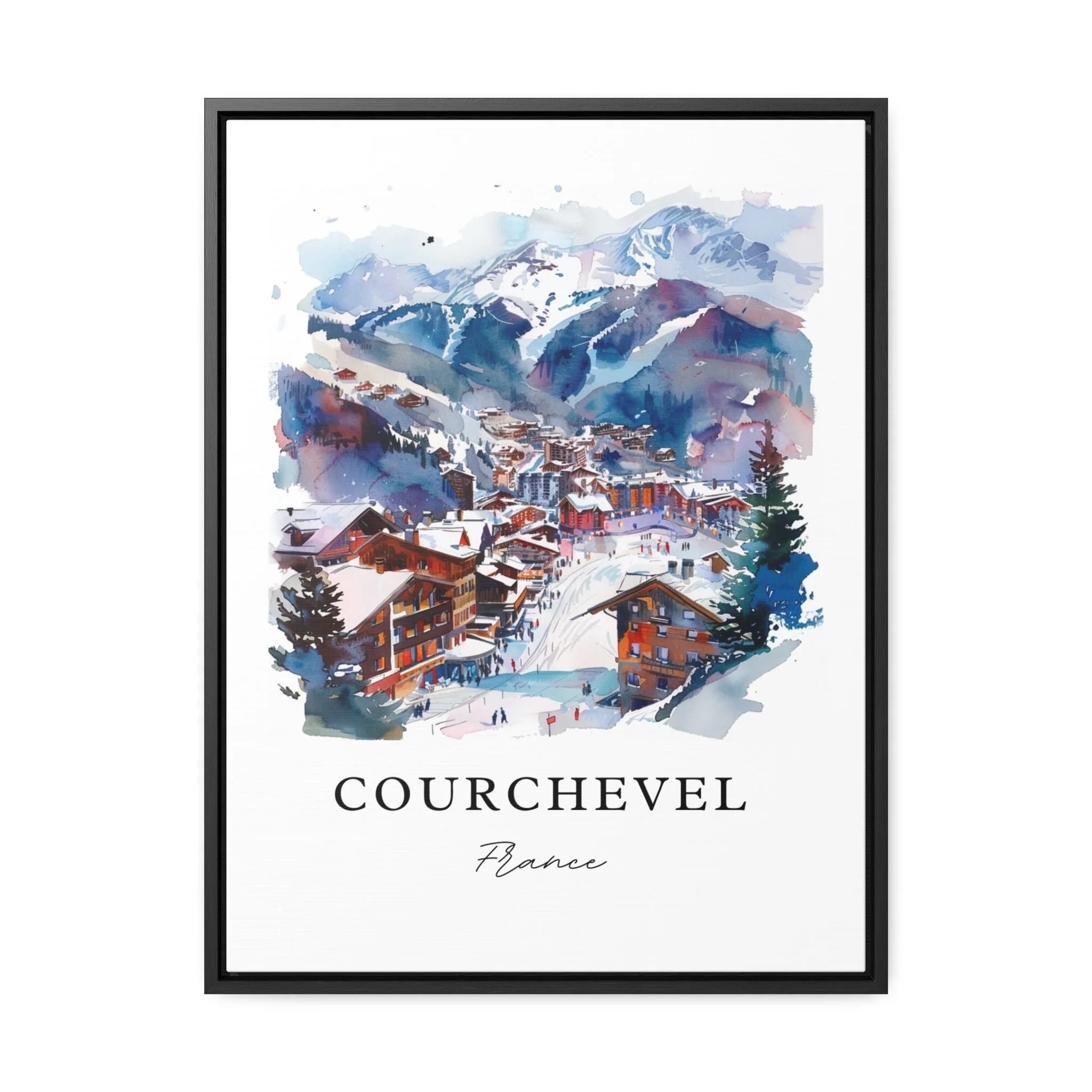 Courchevel, France – Watercolor Art Print - Image 6