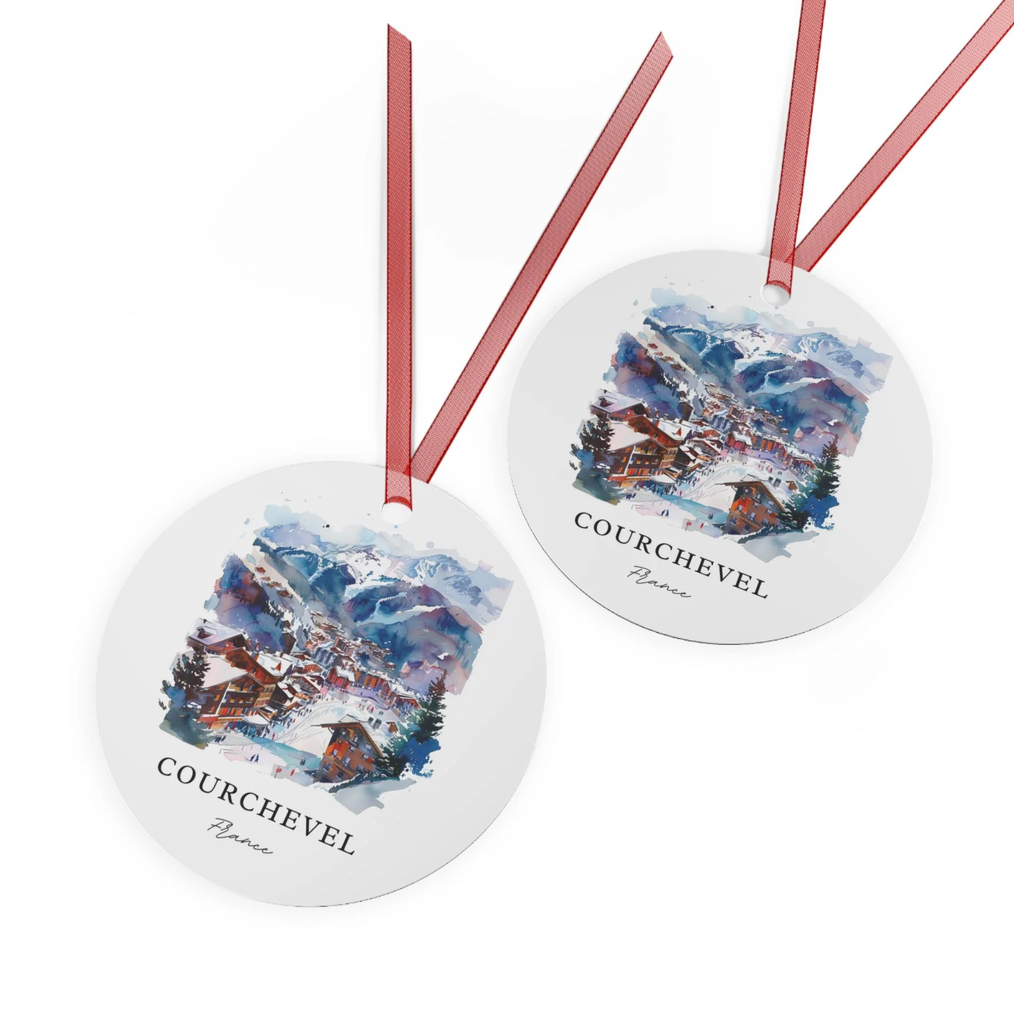 Courchevel Ornament: Unique Courchevel Souvenir, Courchevel France Xmas Decor, and Authentic French Alps Ski Gift (1pc, 3pcs, 5pcs, 10pcs) - Image 2