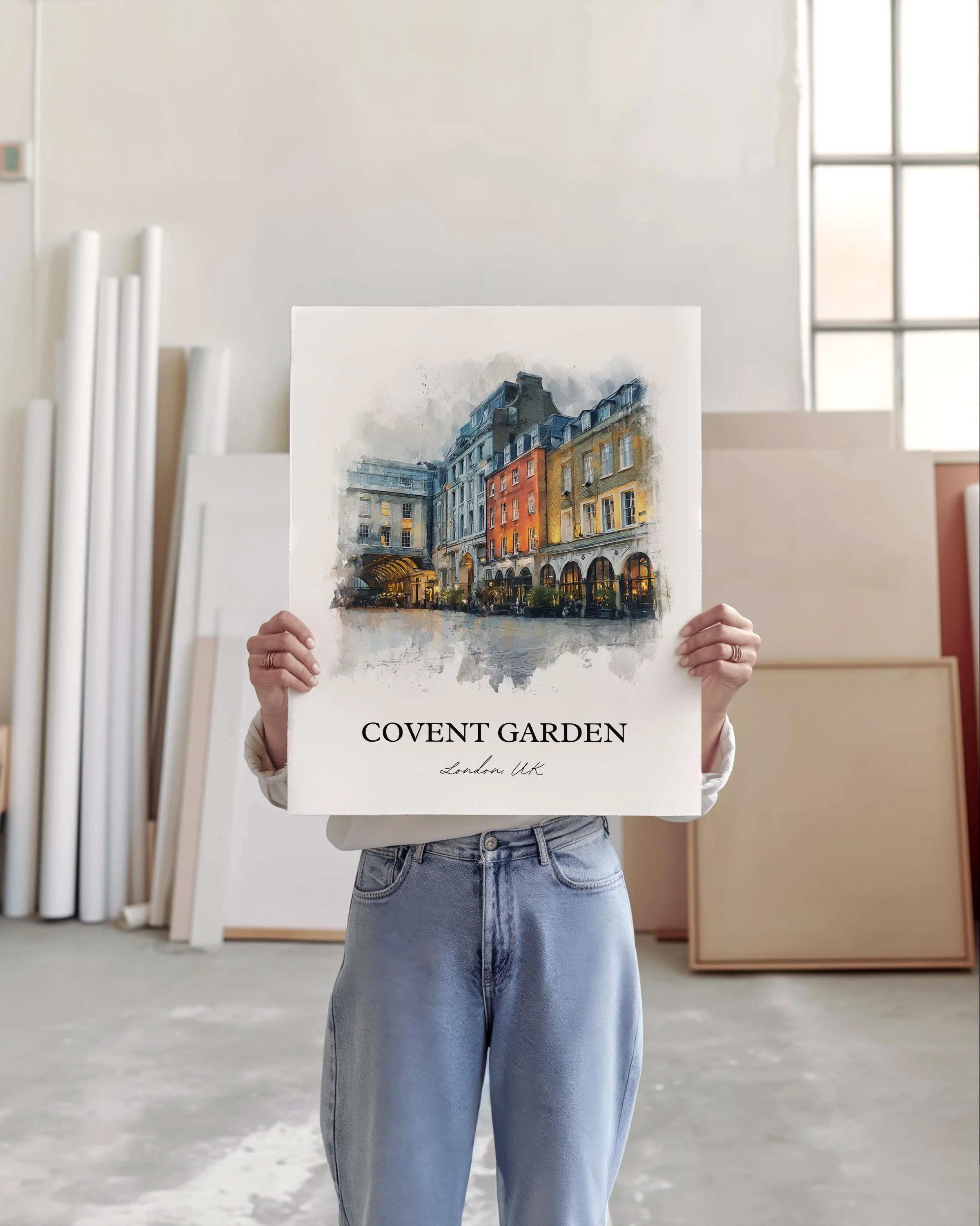 Covent Garden, England – Watercolor Art Print - Image 6