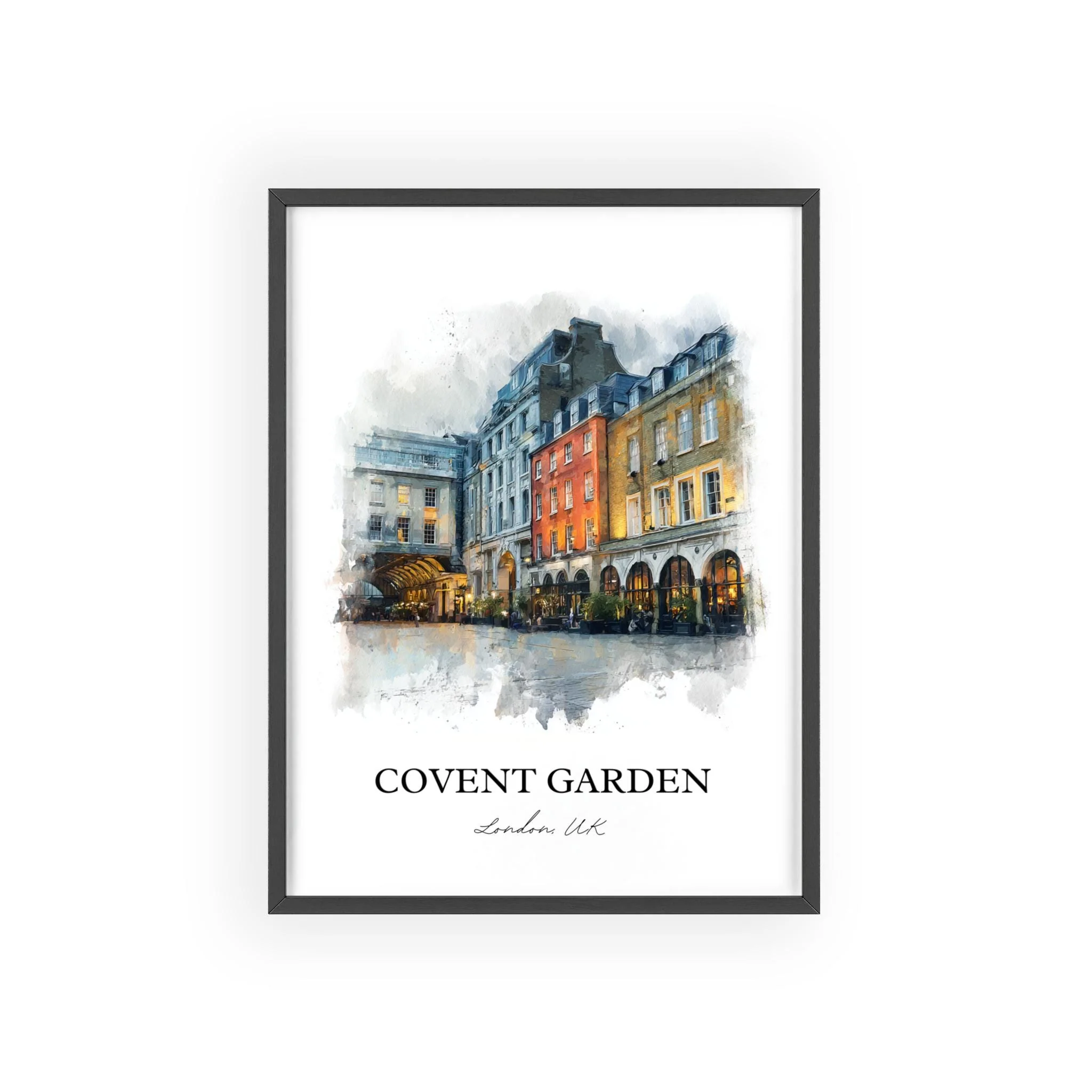 Covent Garden, England – Watercolor Art Print - Image 9