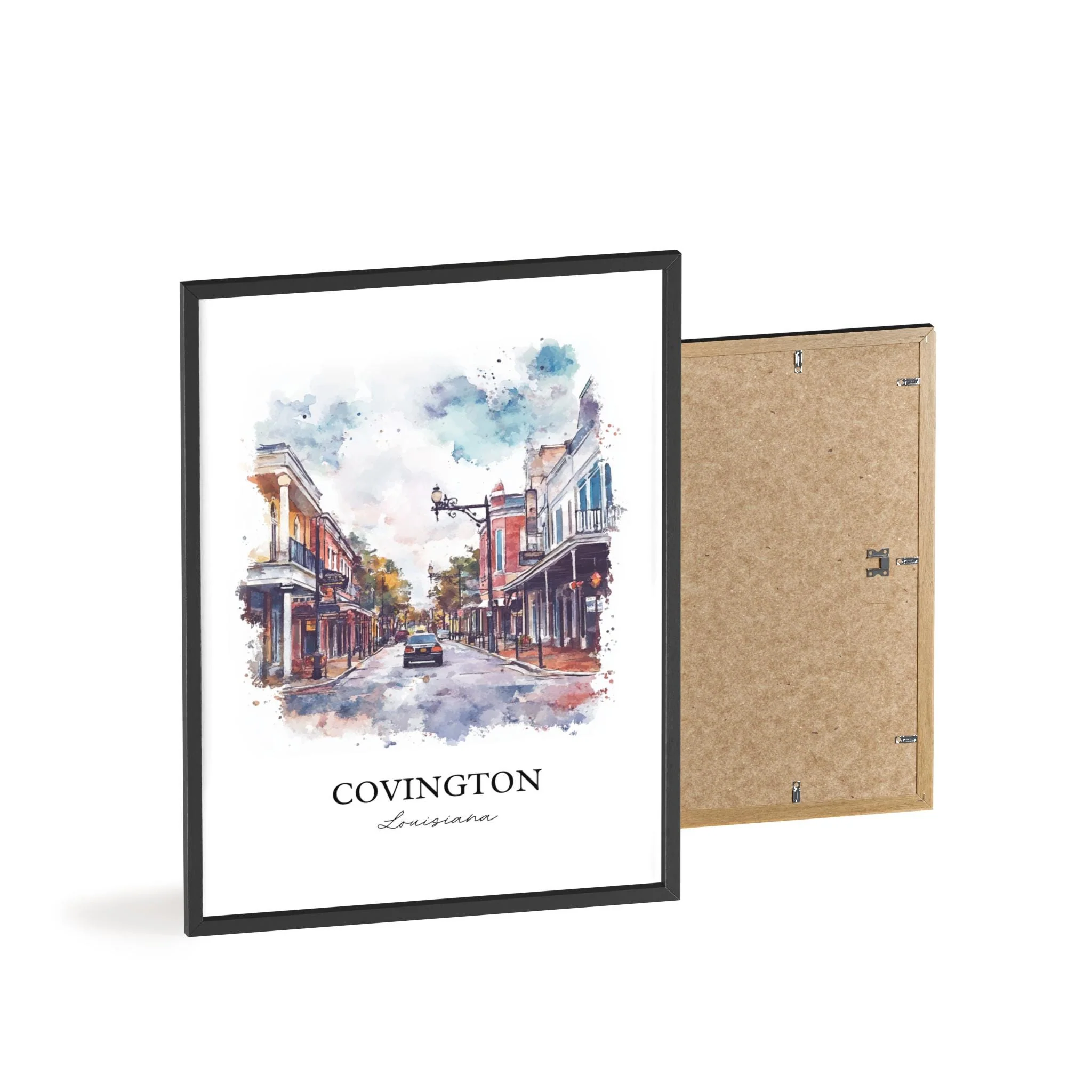 Covington, Louisiana, USA – Watercolor Art Print - Image 8
