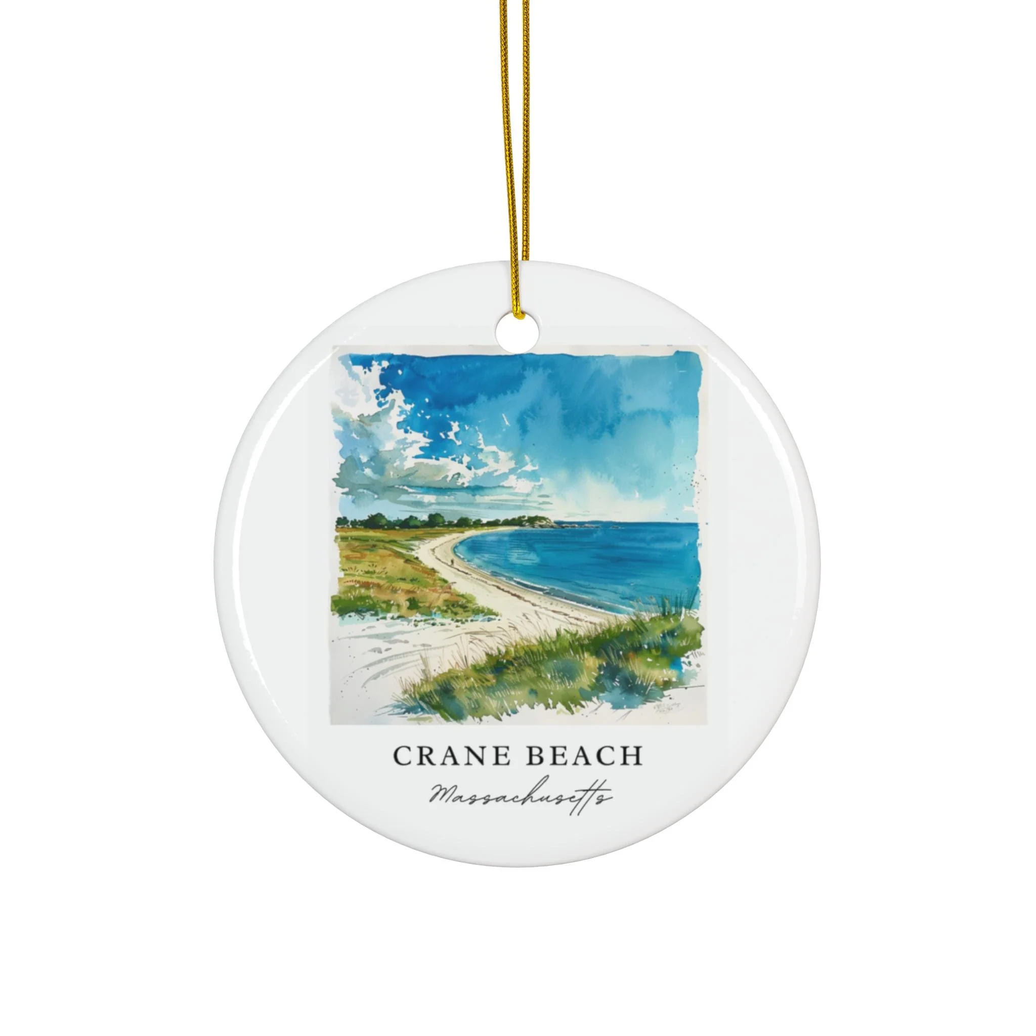 Crane Beach Ornament: Unique Crane Beach Souvenir, Crane Beach Xmas Decor, and Authentic Crane Beach MA Christmas Gift