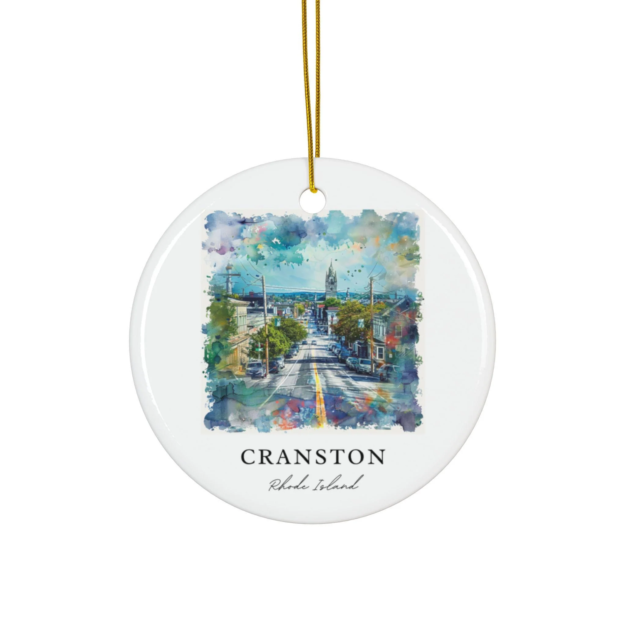 Cranston RI Ornament: Unique Cranston Souvenir, Cranston Rhode Island Decor, and Cranston RI Gift - Image 2