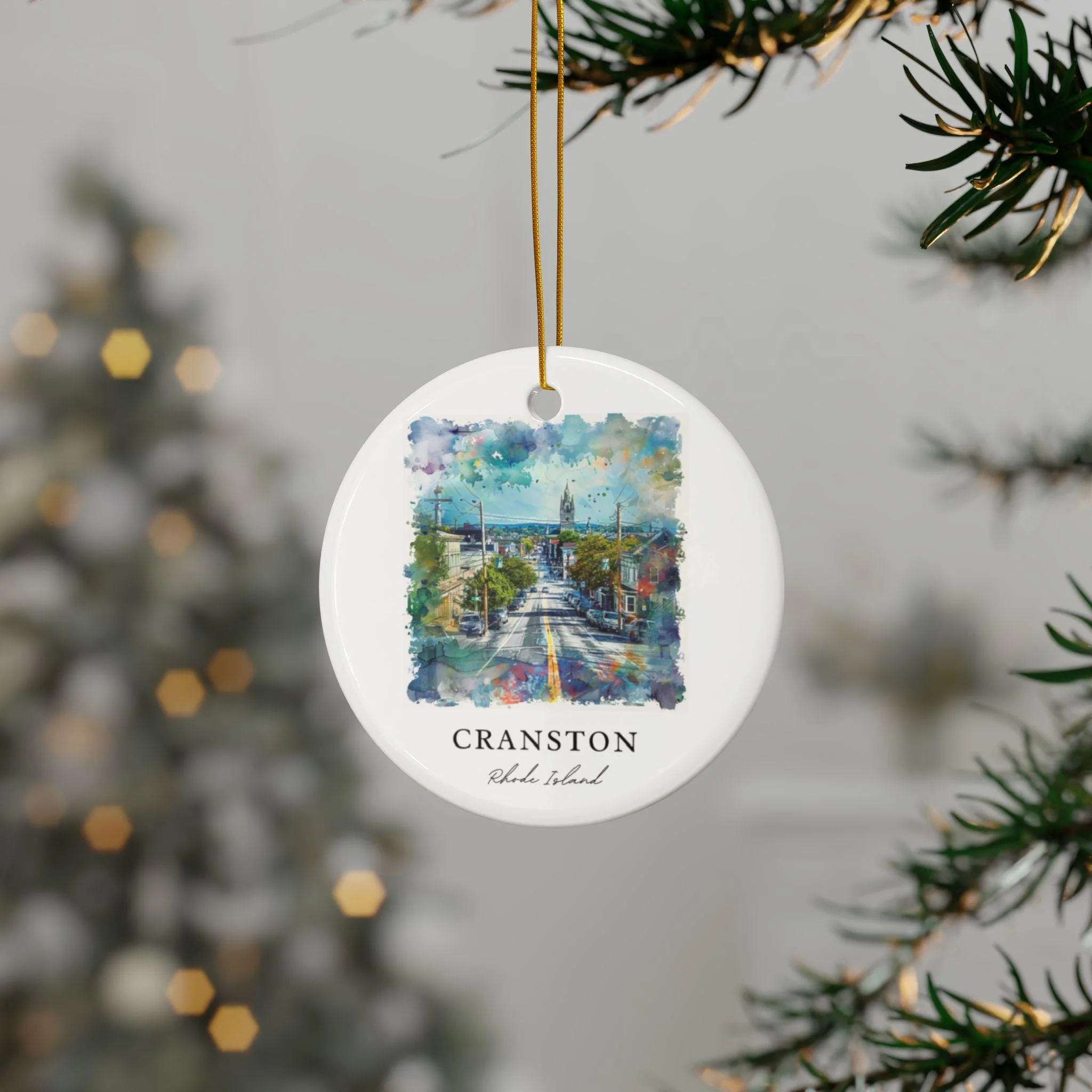 Cranston RI Ornament: Unique Cranston Souvenir, Cranston Rhode Island Decor, and Cranston RI Gift - Image 3