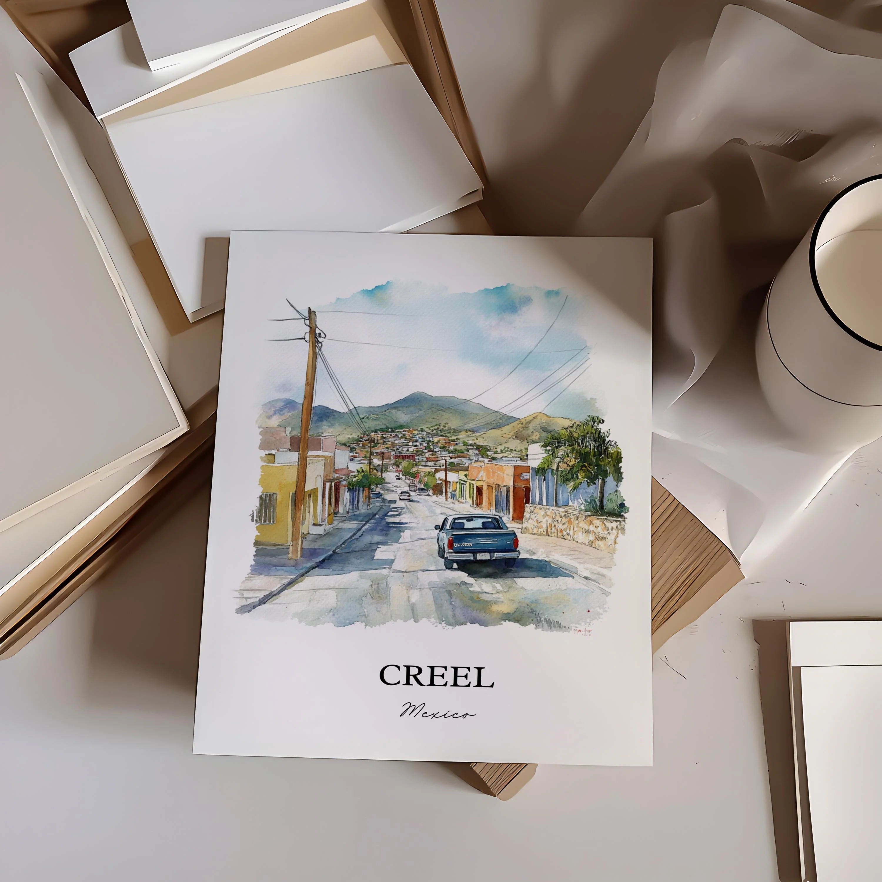 Creel, Mexico – Watercolor Art Print - Image 6