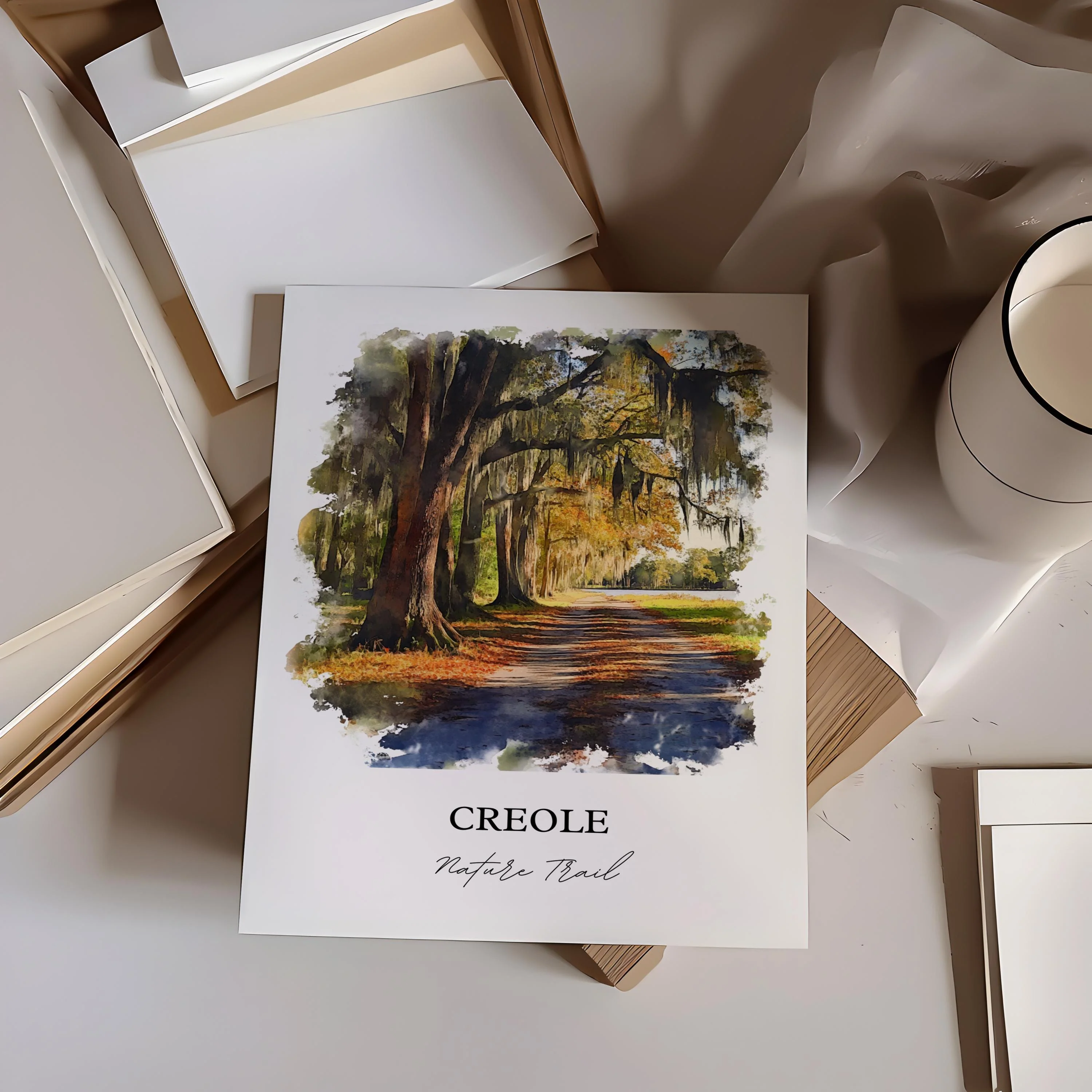 Creole Nature Trail, Louisiana, Louisiana – Watercolor Art Print - Image 5