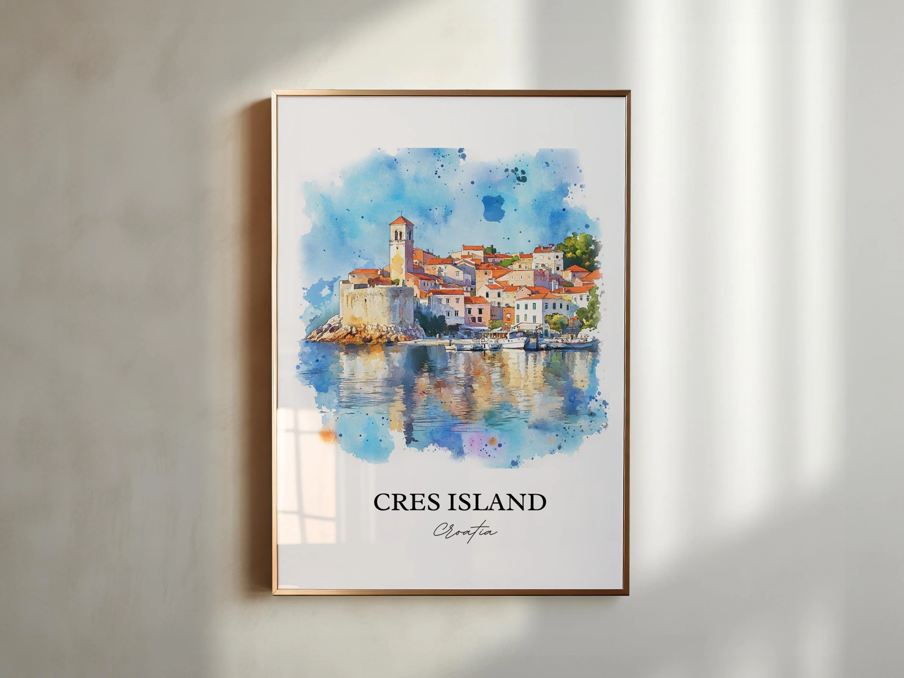 Cres Island, Croatia – Watercolor Art Print - Image 3