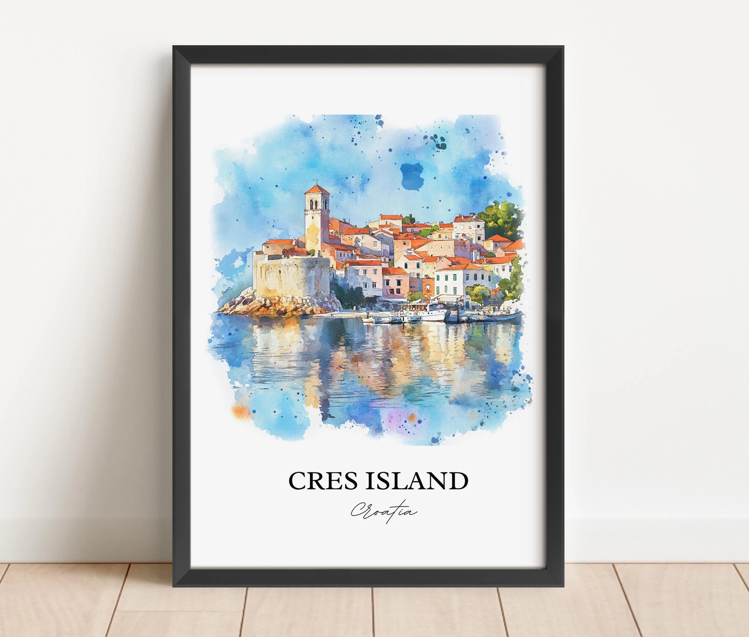 Cres Island, Croatia – Watercolor Art Print - Image 6
