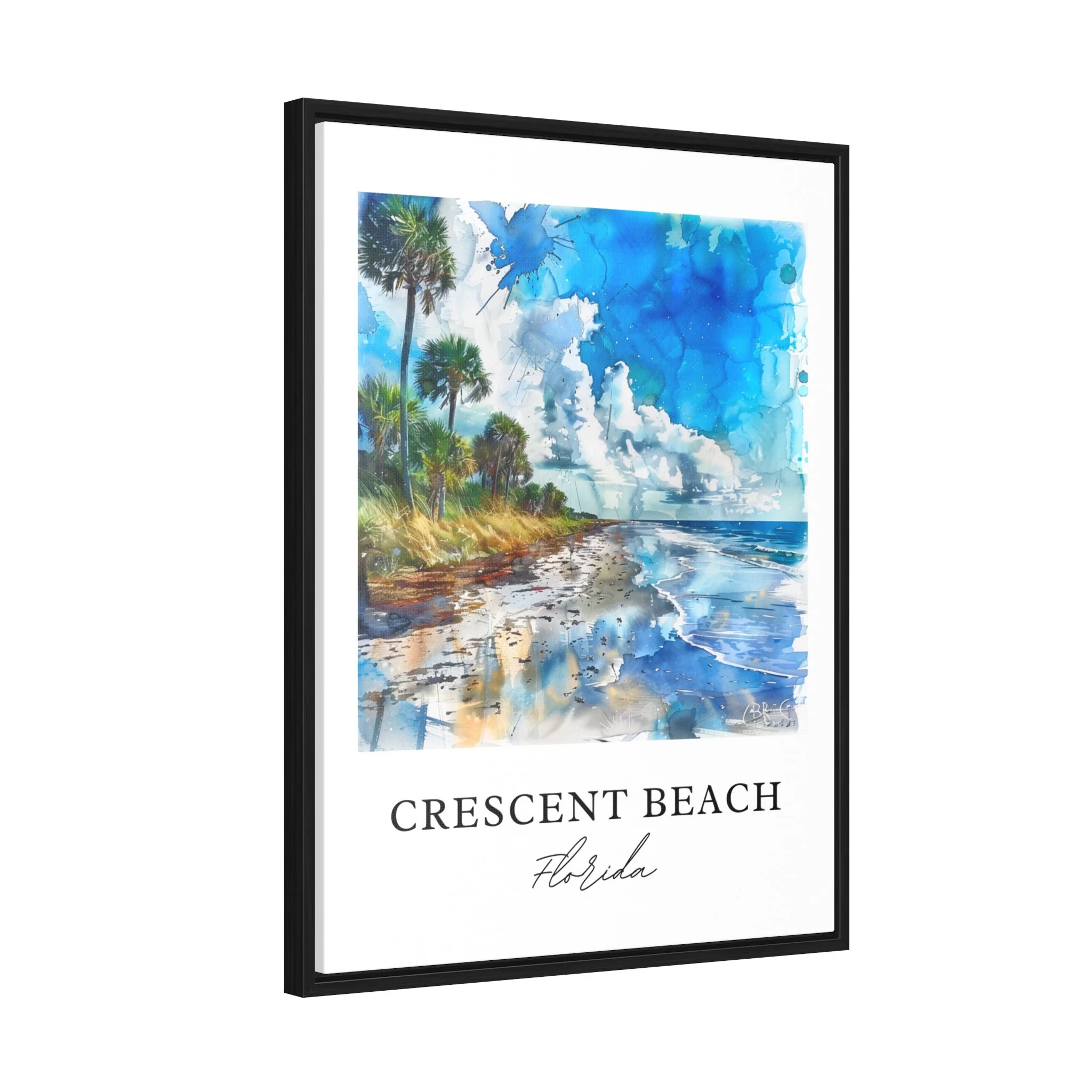 Crescent Beach, FL, USA – Watercolor Art Print - Image 6