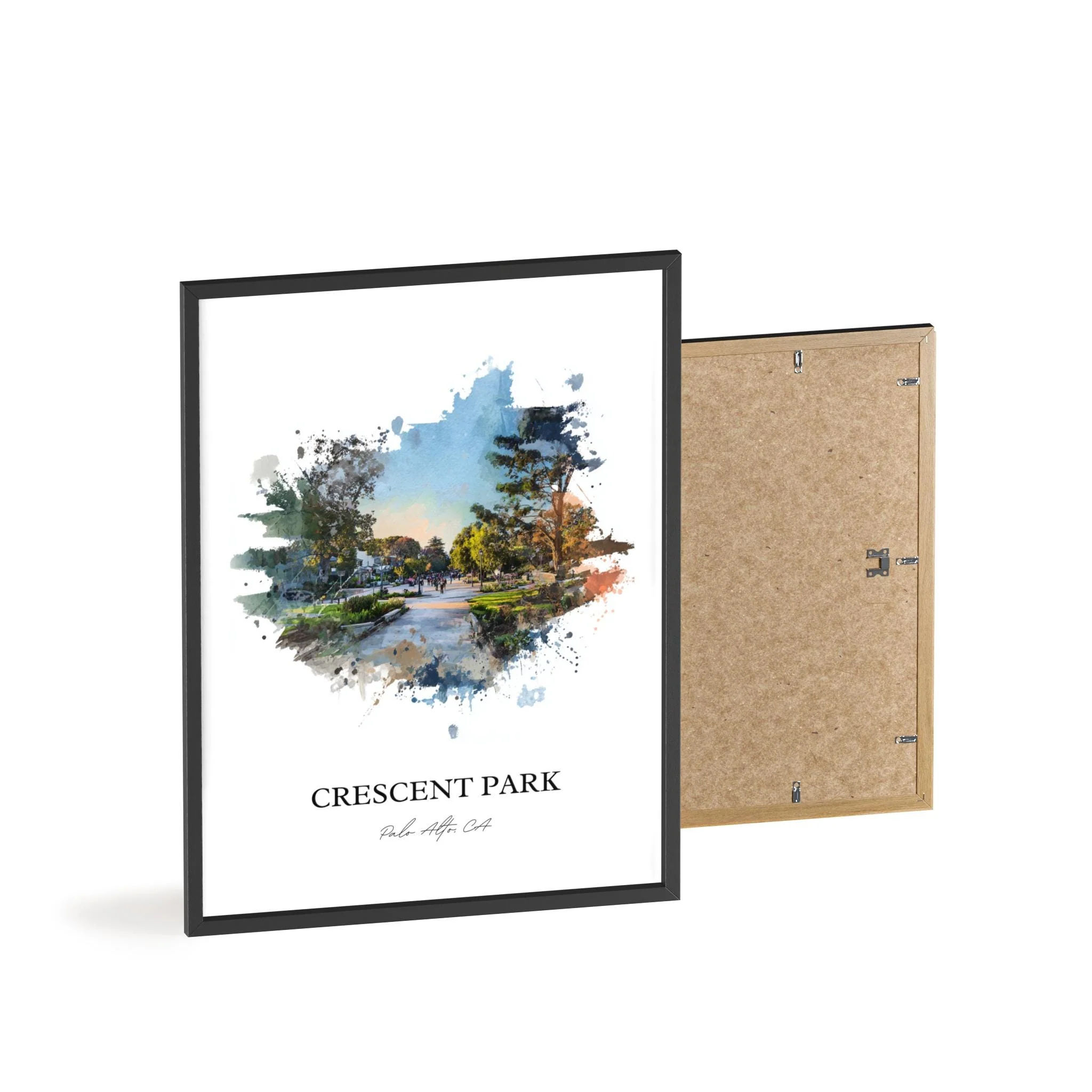 Crescent Park, California – Watercolor Art Print - Image 11