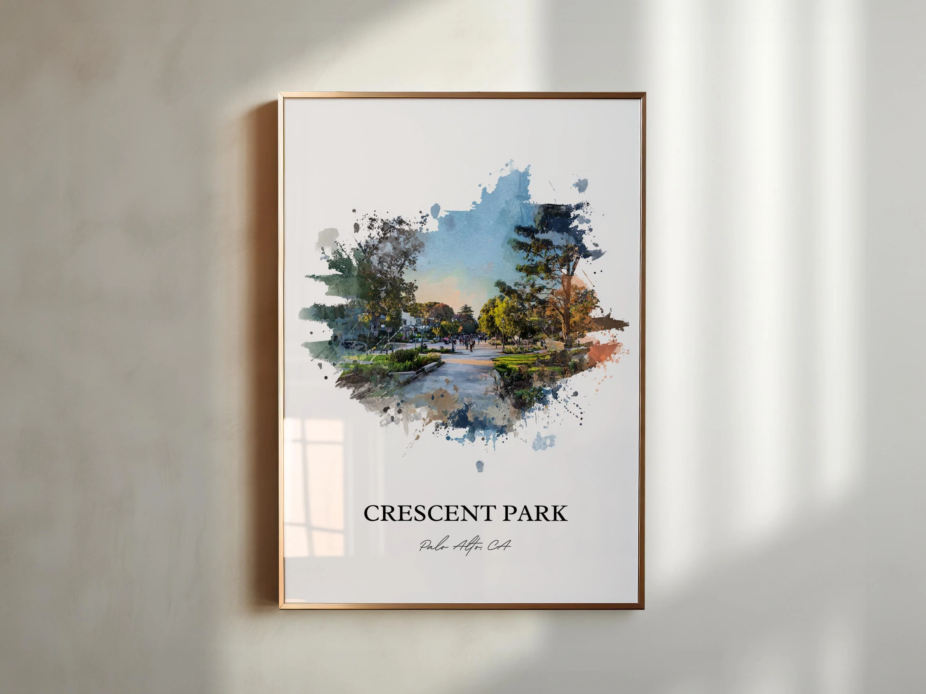 Crescent Park, California – Watercolor Art Print - Image 6
