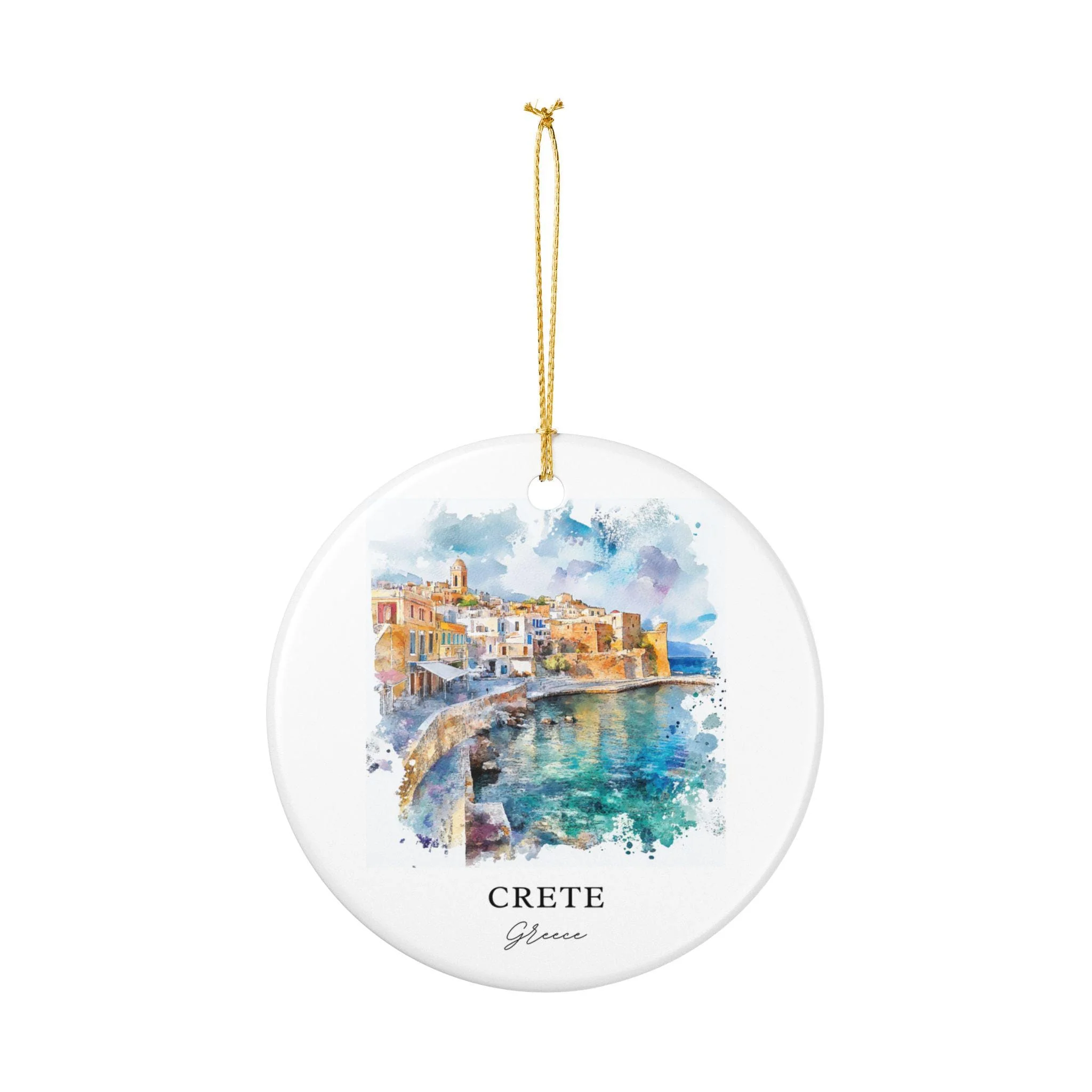Crete Greece Ornament: Unique Crete Souvenir, Crete Xmas Decor, and Authentic Crete Greece Gift - Image 2