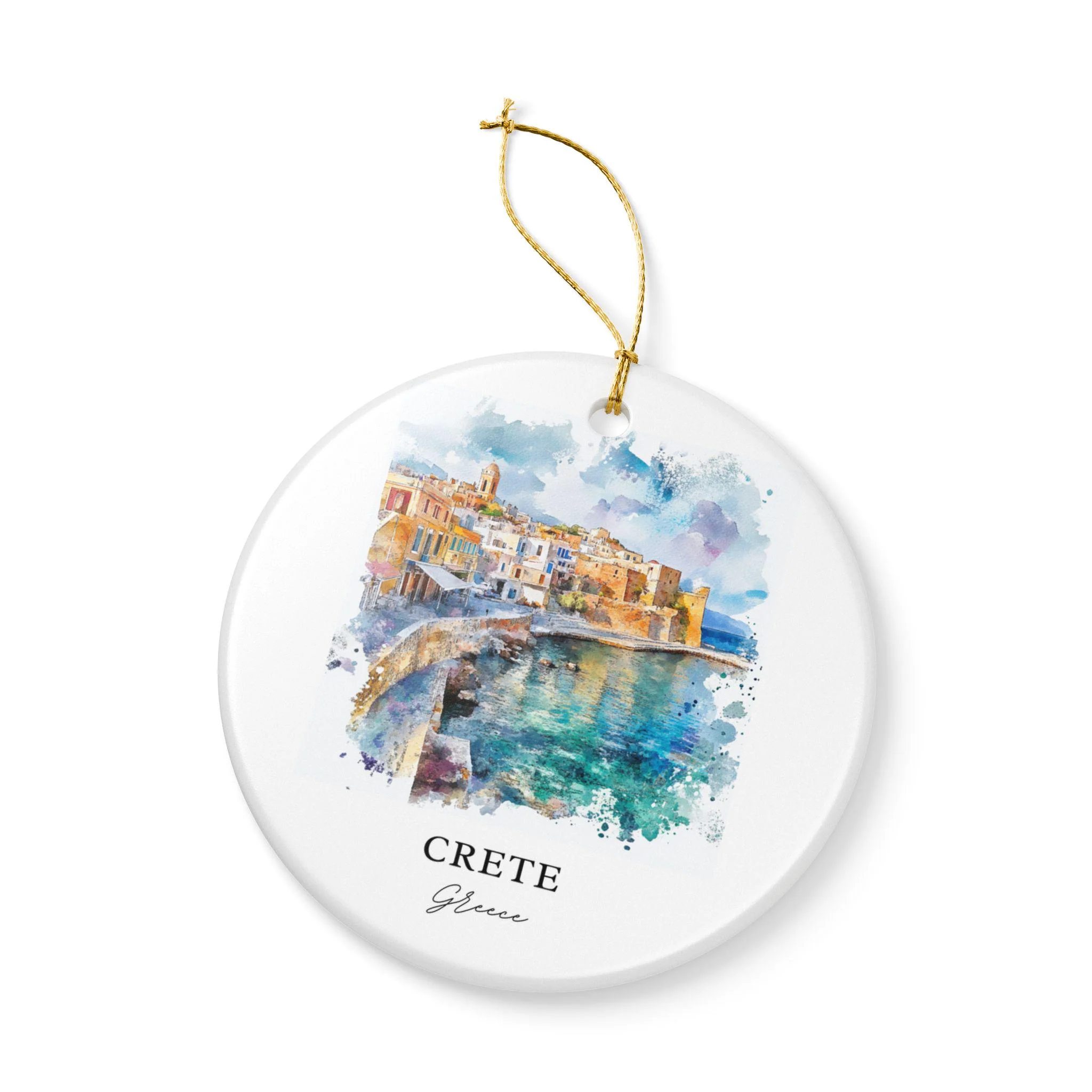 Crete Greece Ornament: Unique Crete Souvenir, Crete Xmas Decor, and Authentic Crete Greece Gift - Image 3