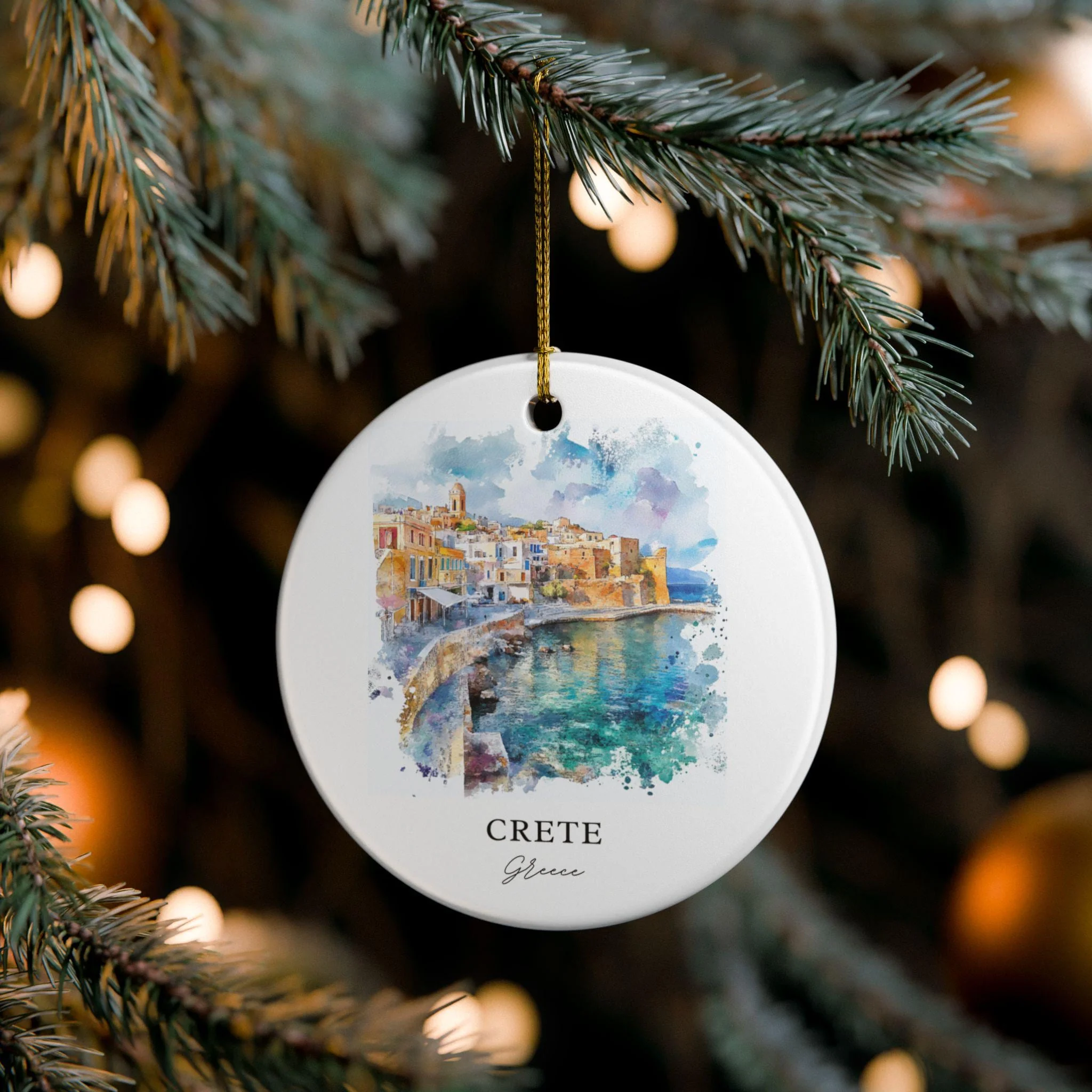 Crete Greece Ornament: Unique Crete Souvenir, Crete Xmas Decor, and Authentic Crete Greece Gift - Image 4