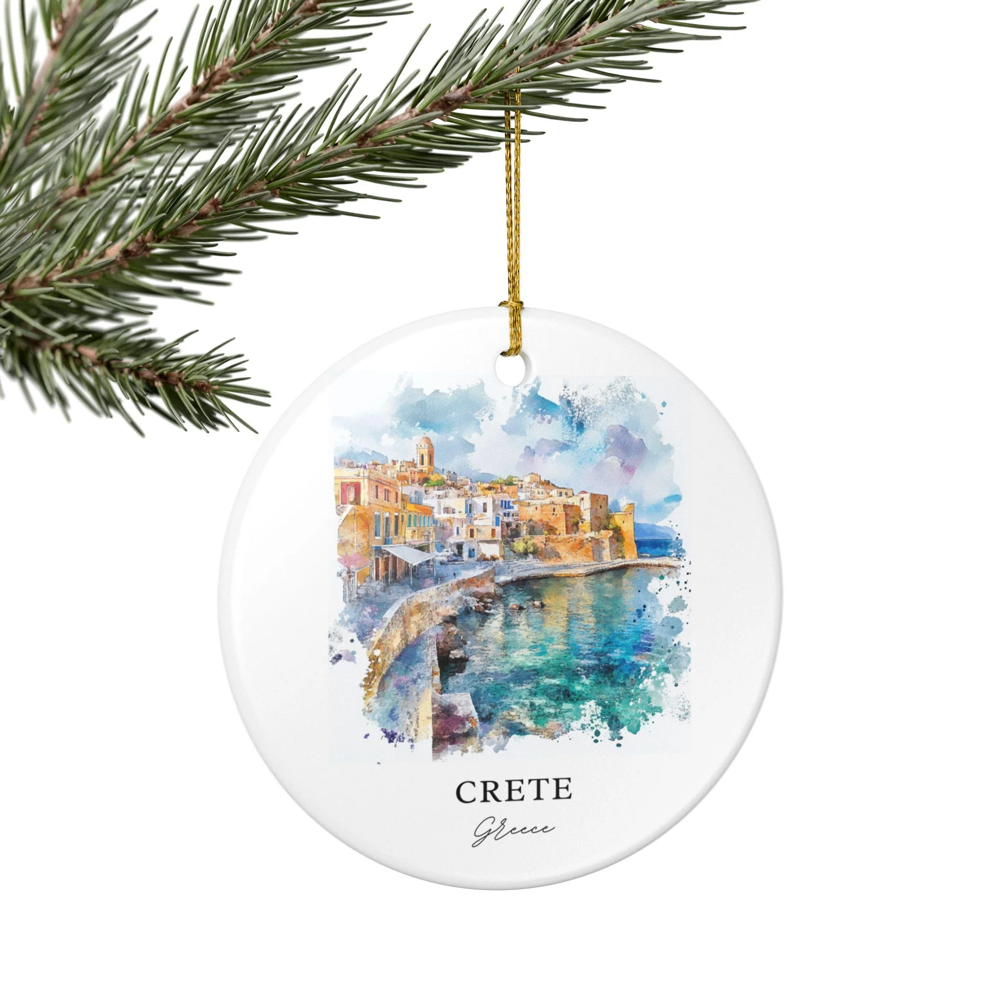 Crete Greece Ornament: Unique Crete Souvenir, Crete Xmas Decor, and Authentic Crete Greece Gift - Image 5