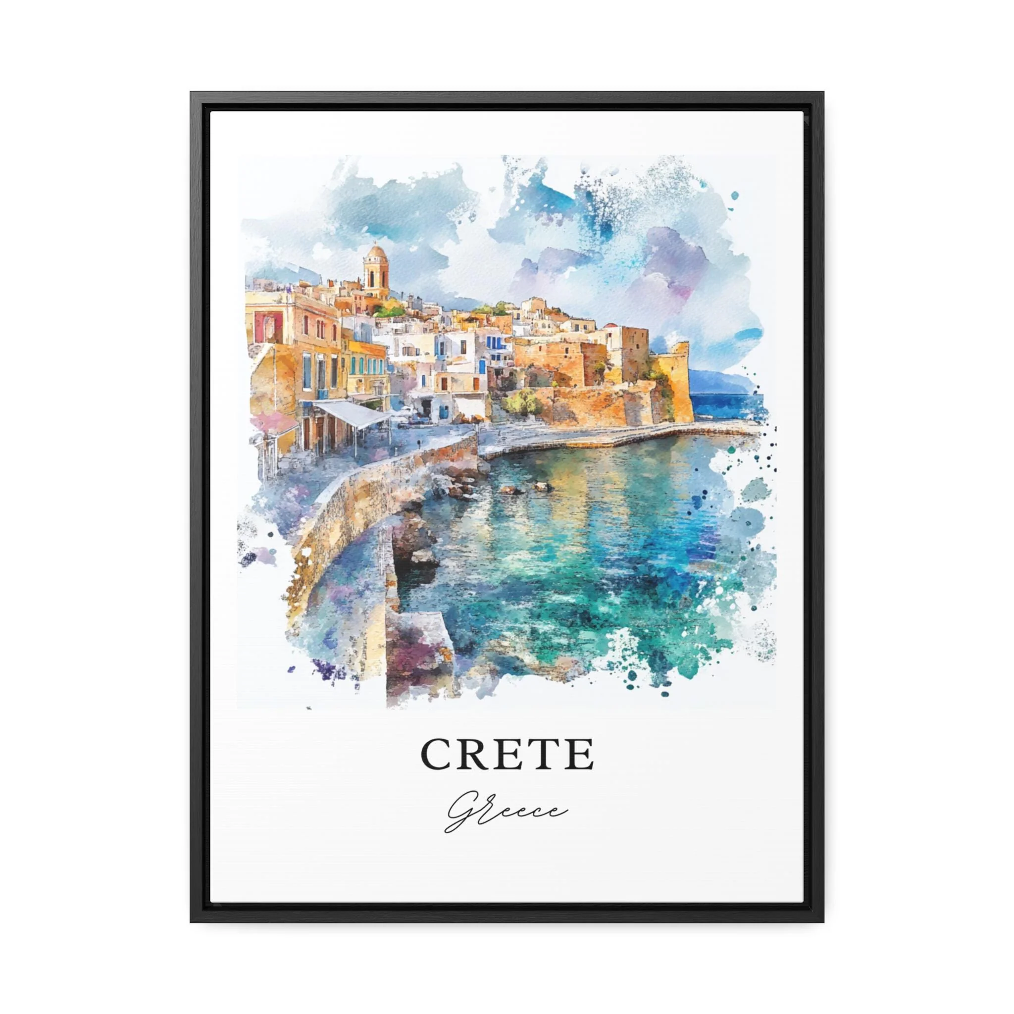 Crete, Greece – Watercolor Art Print - Image 7