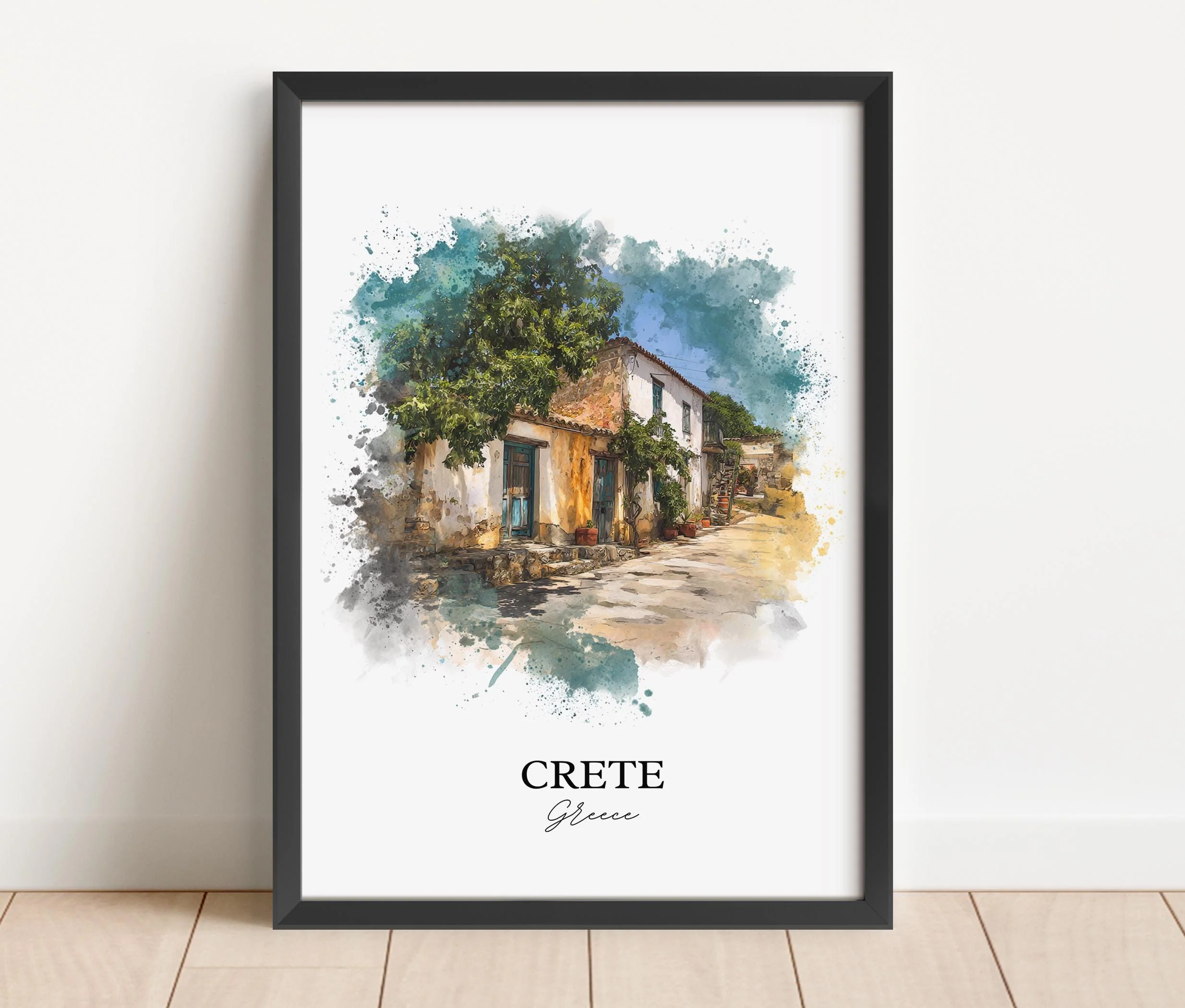 Crete, Greece – Watercolor Art Print - Image 4
