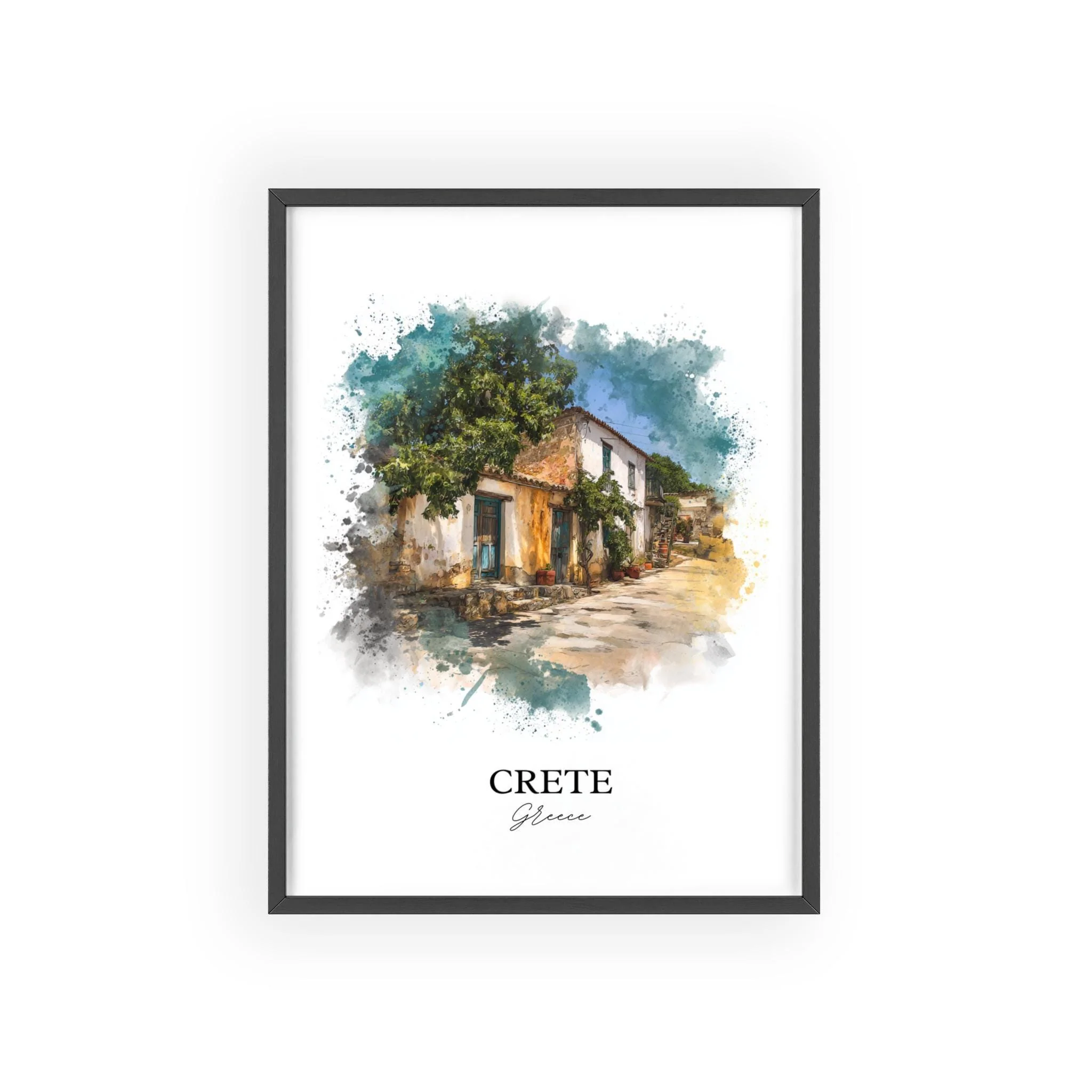 Crete, Greece – Watercolor Art Print - Image 7