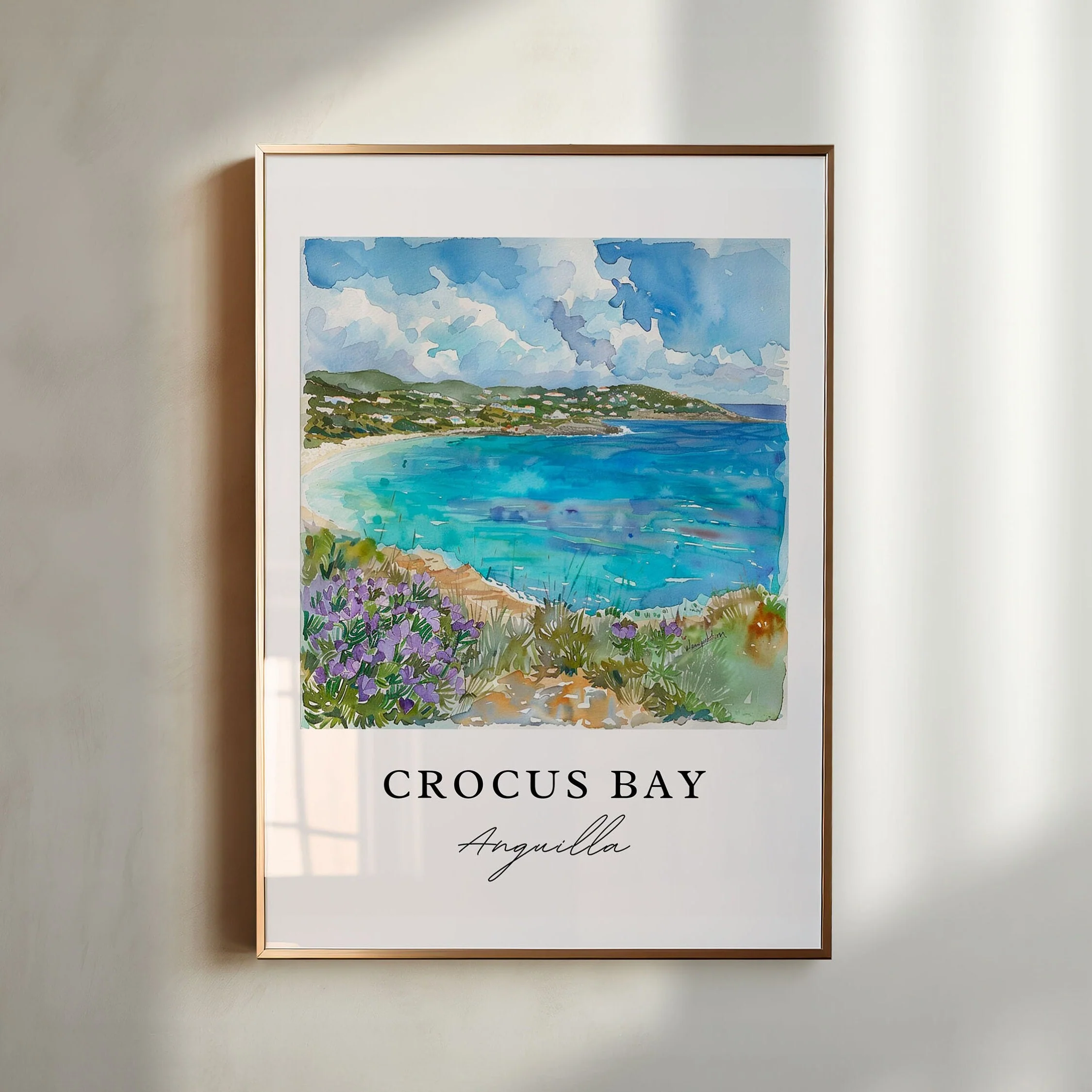 Anguilla, Anguilla – Watercolor Art Print
