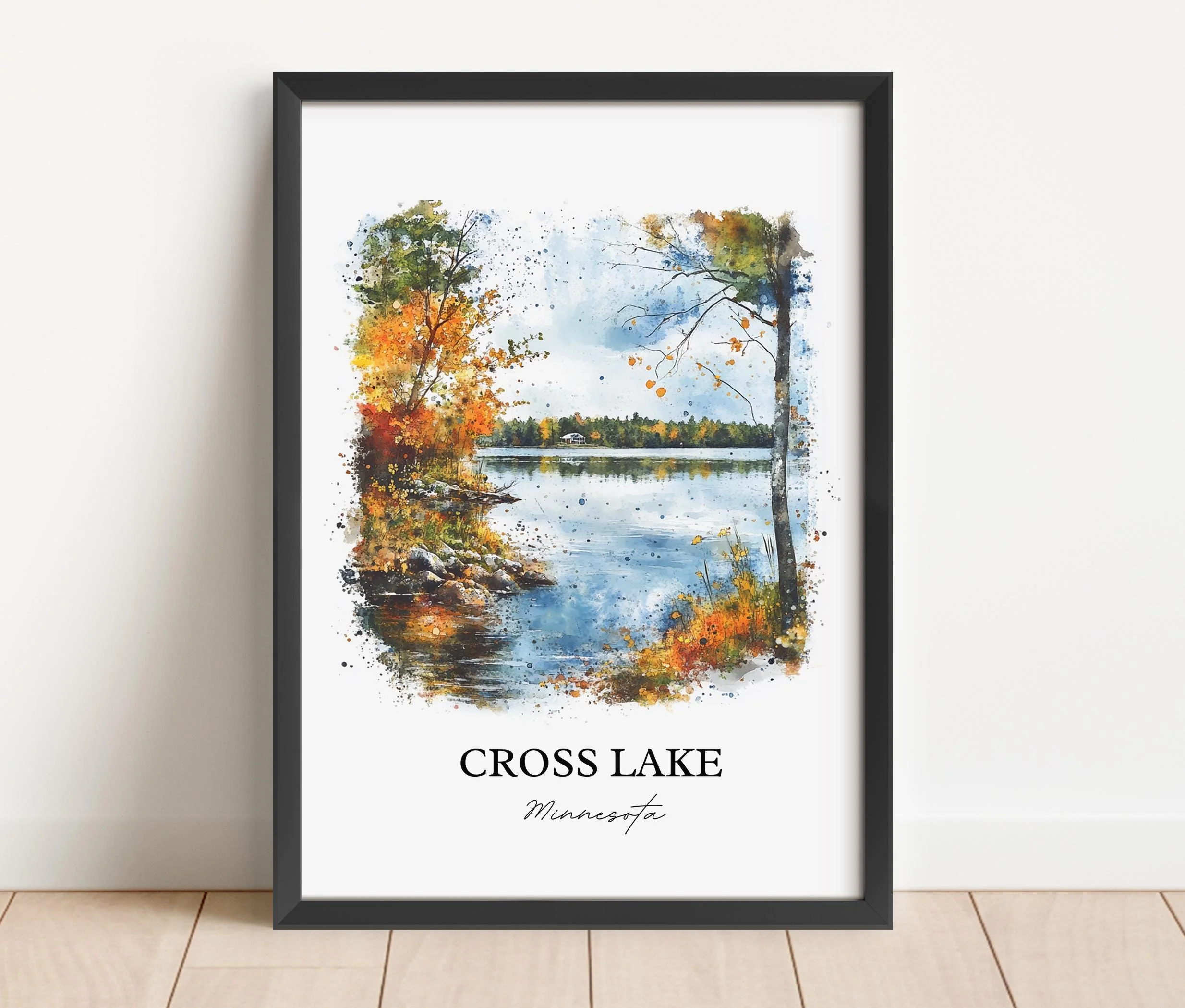 Cross Lake, MN, USA – Watercolor Art Print - Image 6